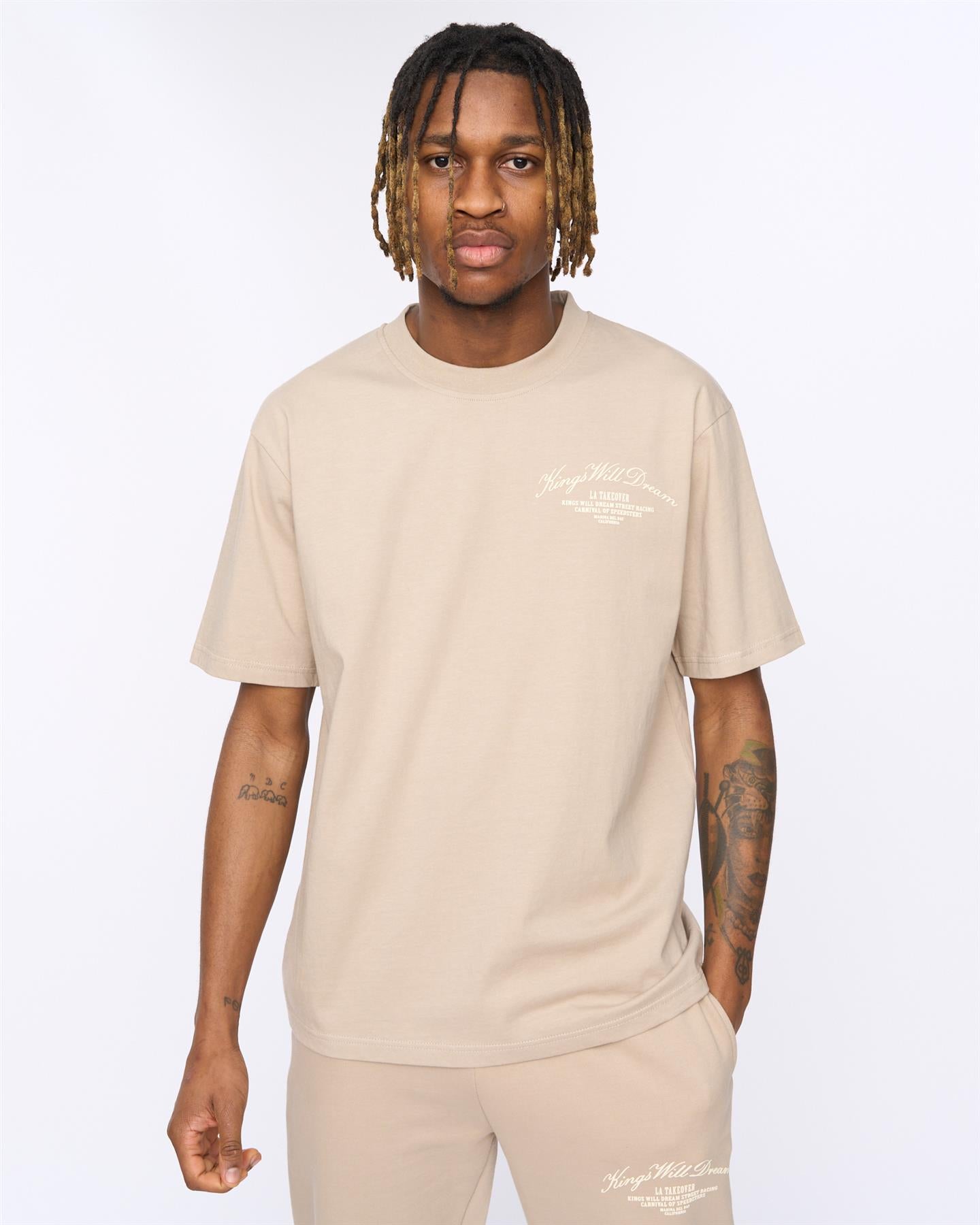 Mens Arch Oversized T-Shirt Stone
