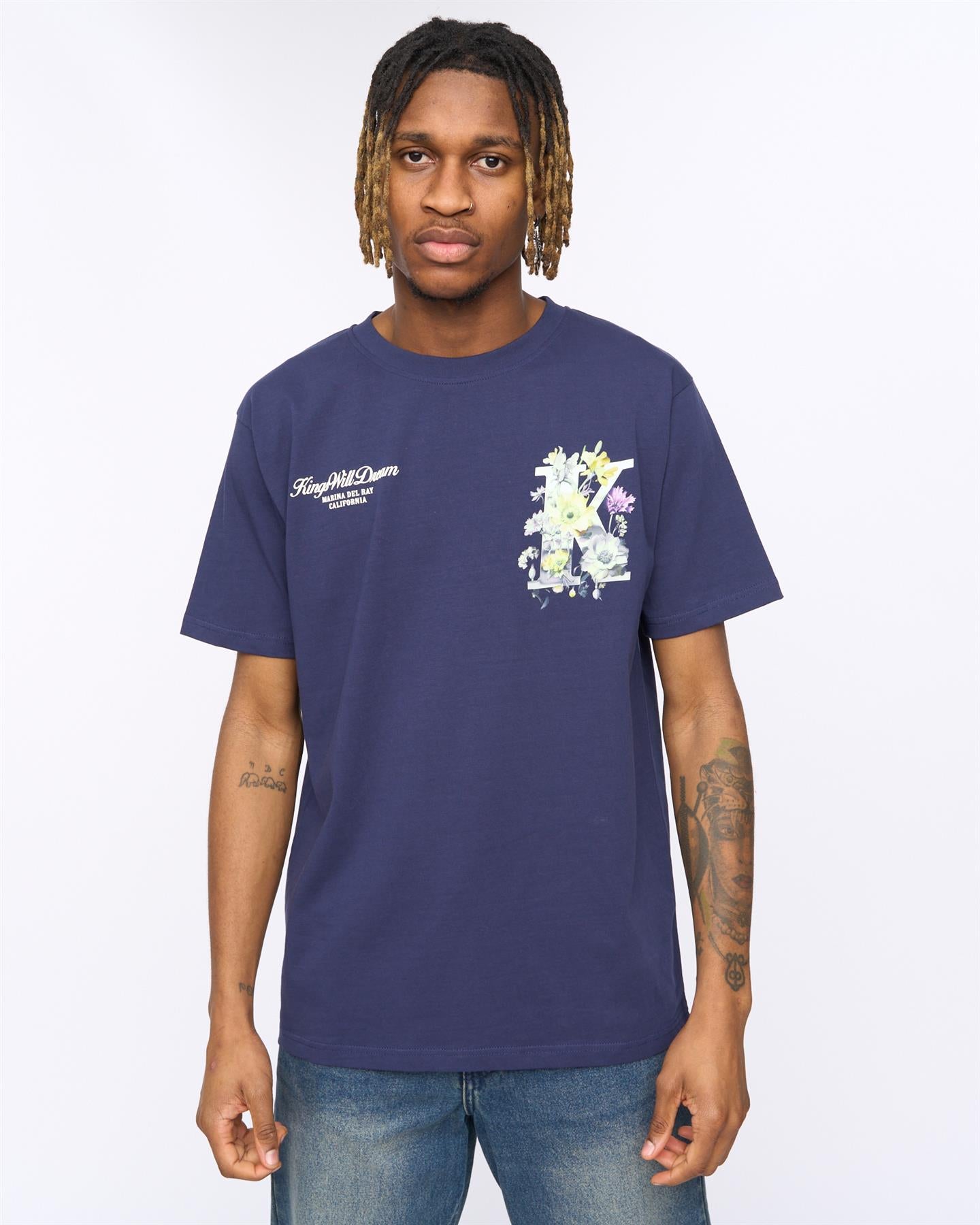 Mens Garden Relaxed Fit T-Shirt Navy