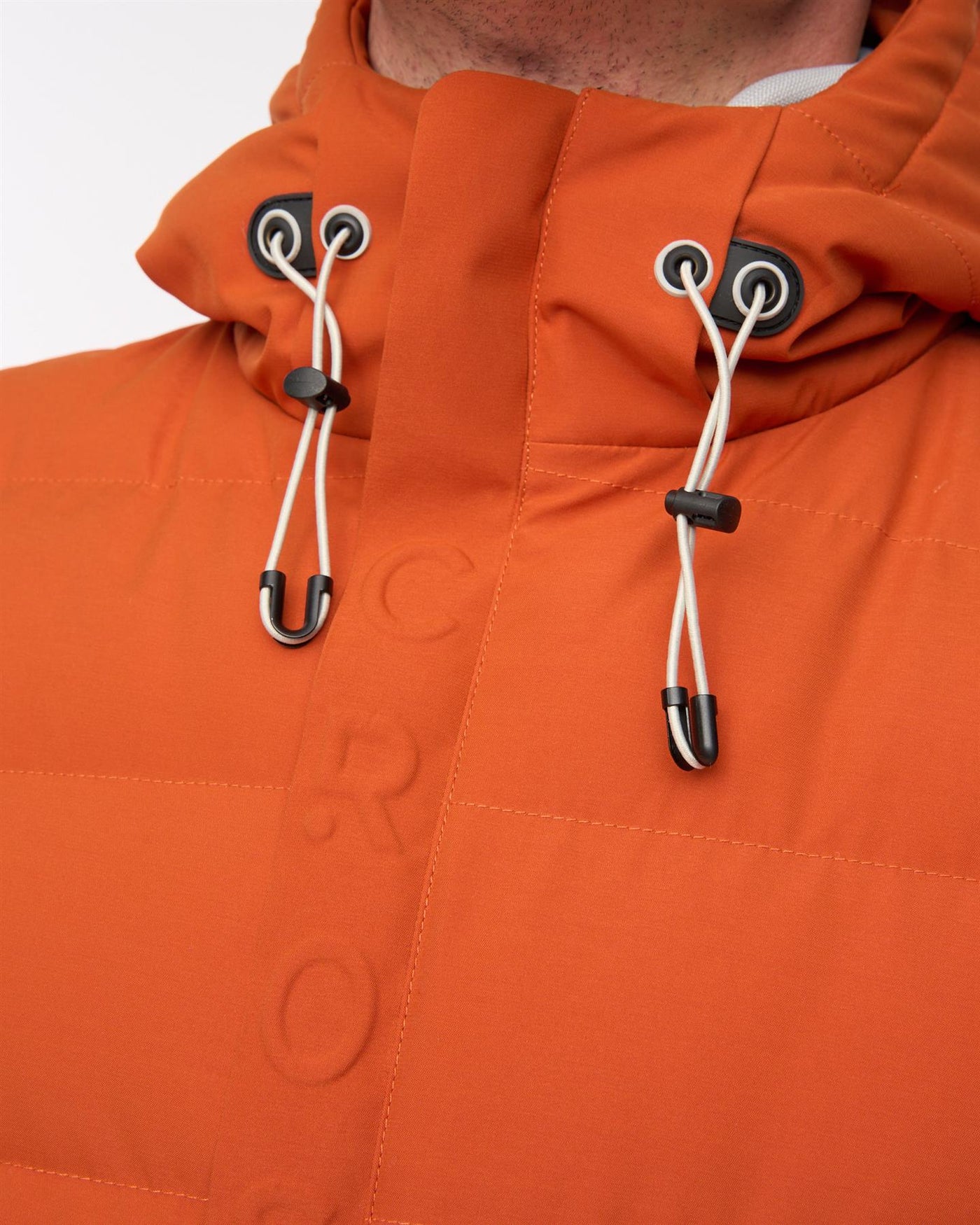 Mens Kampleys Embossed Gilet Burnt Orange