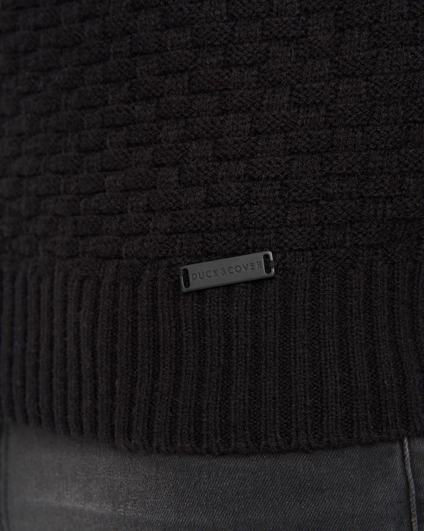 Mens Matera Textured Knit Black