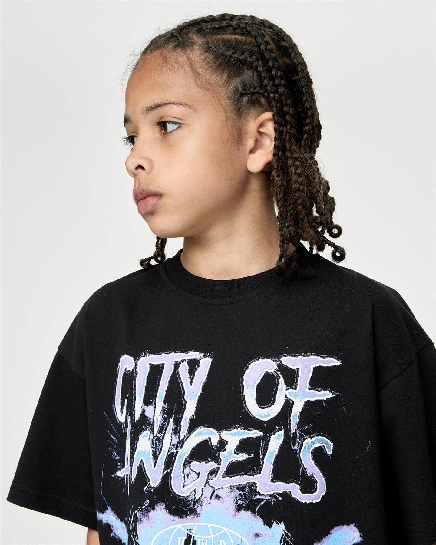 Kids Boys Studio Angel City T-Shirt Black