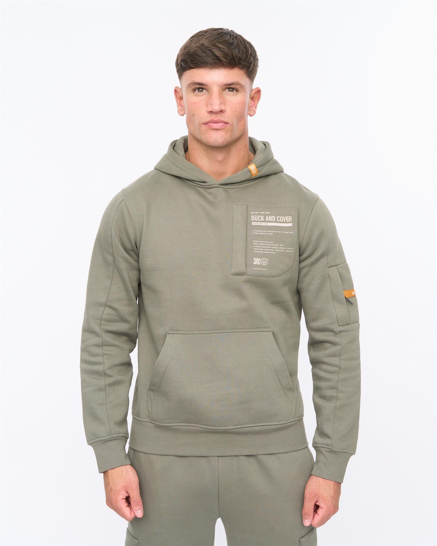 Mens Adamsberg Hoodie & Joggers Set Dark Olive