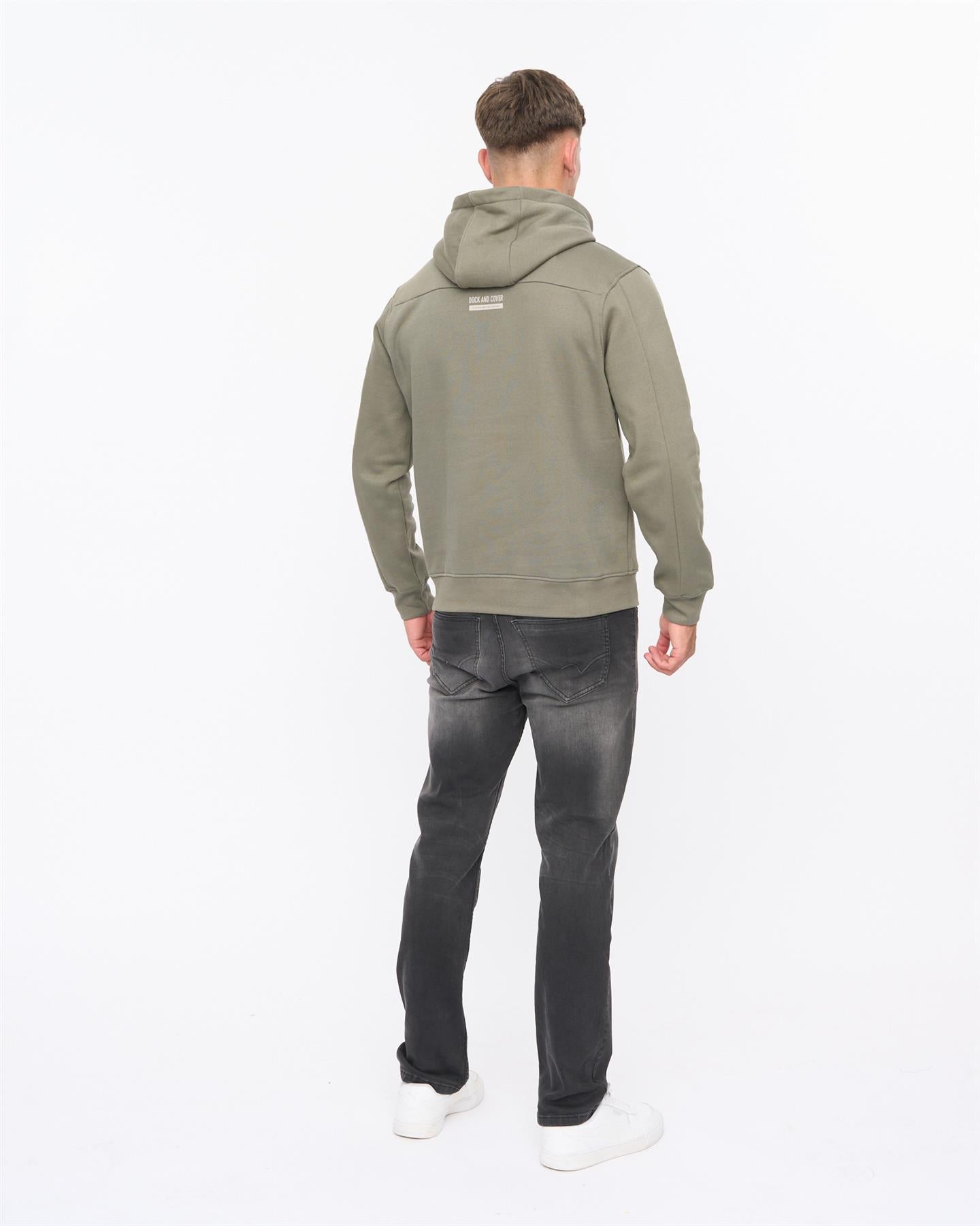 Mens Skullmatic Hoodie Dark Olive