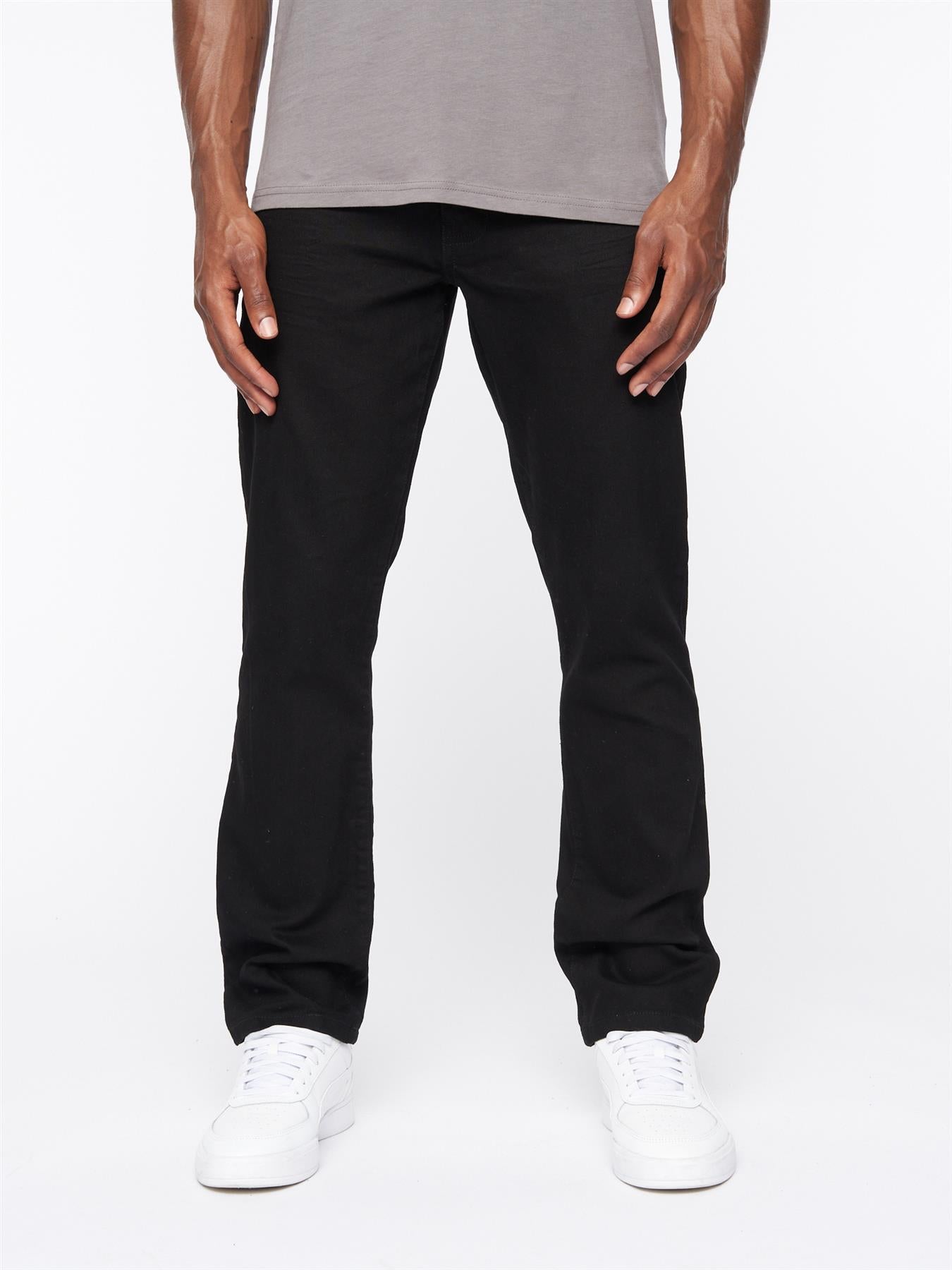 Princed Denim Jeans Solid Black
