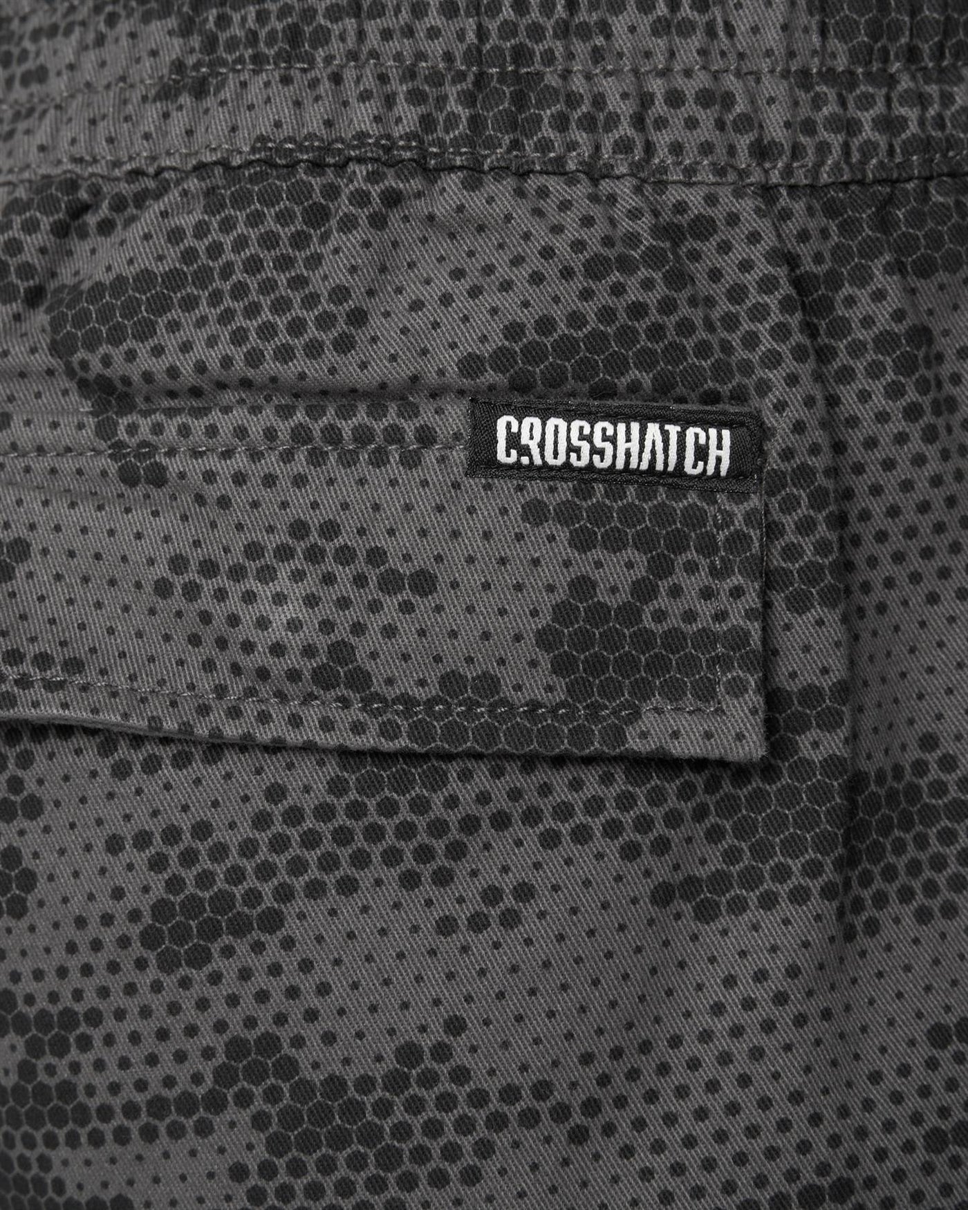 Mens Janscore Elastic Waist Cargo Shorts Dark Grey