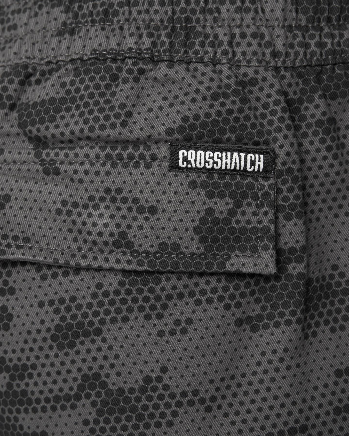 Mens Janscore Elastic Waist Cargo Shorts Dark Grey