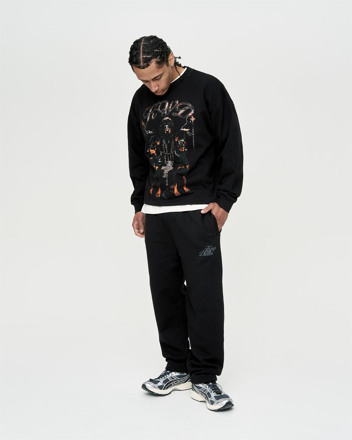 Mens Studio Dogs of Sin Crew Sweat Black