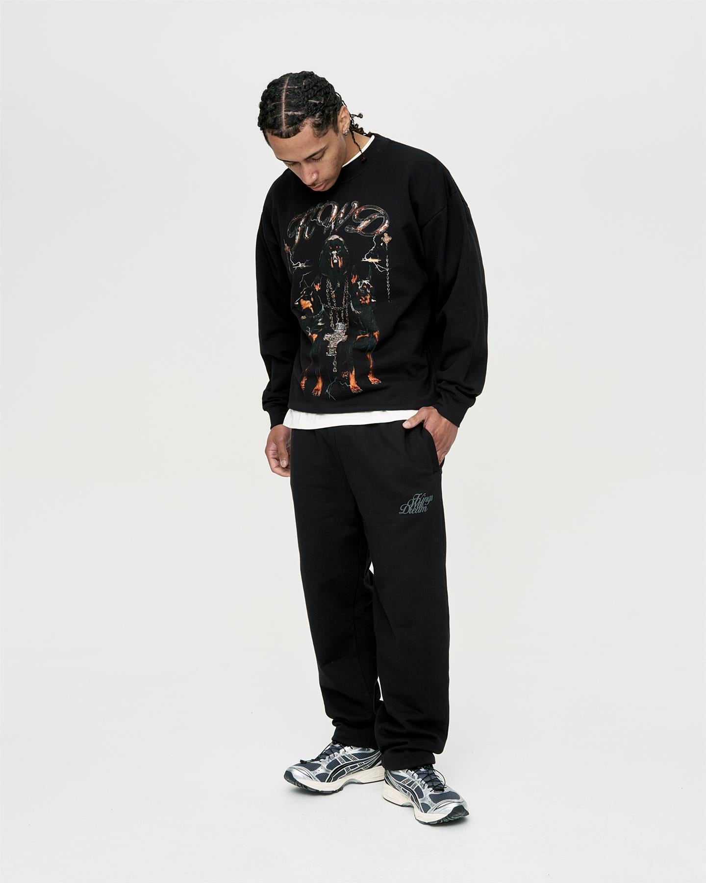Mens Studio Dogs of Sin Crew Sweat Black