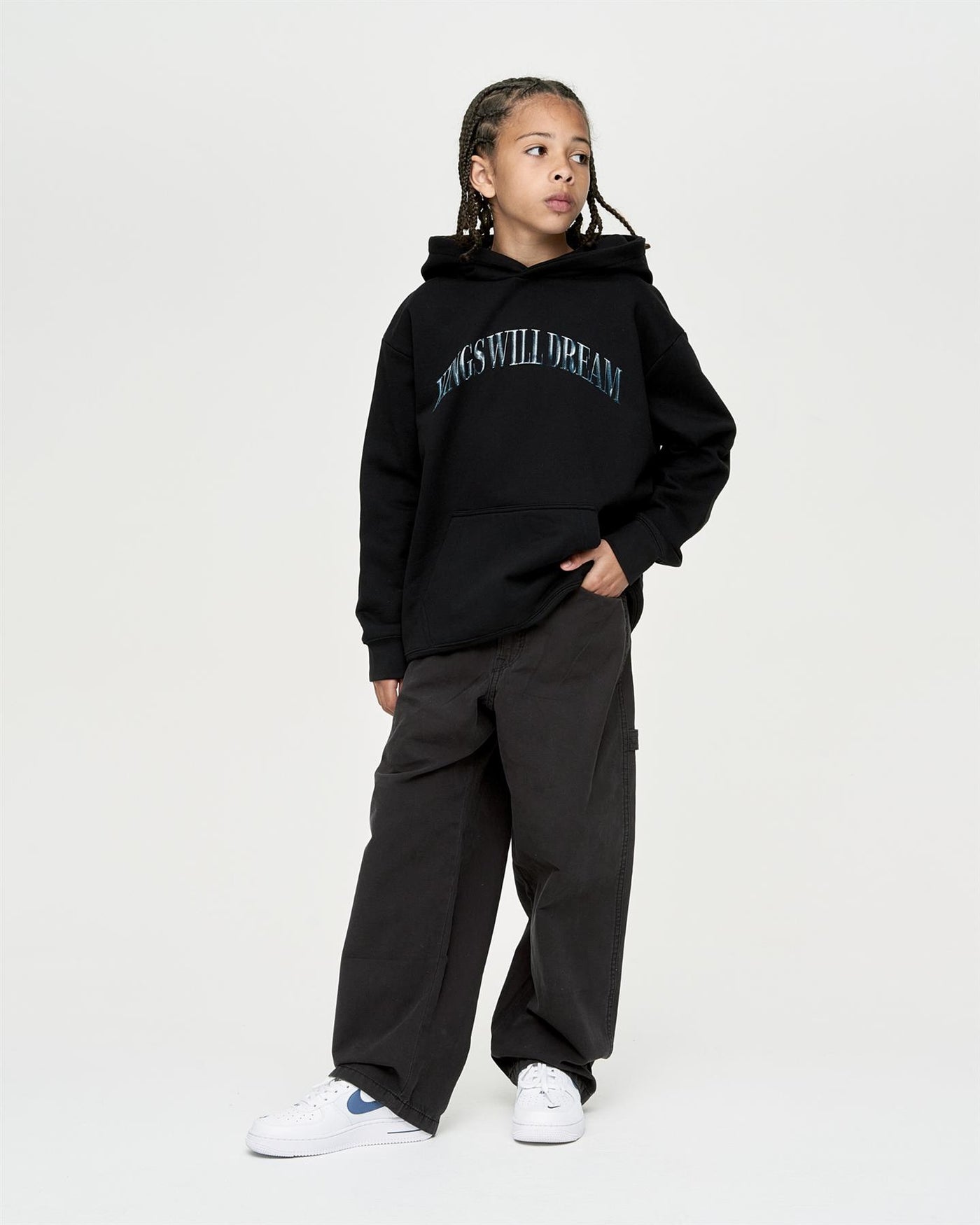 Kids Boys Studio Snake Smile Hoodie Black
