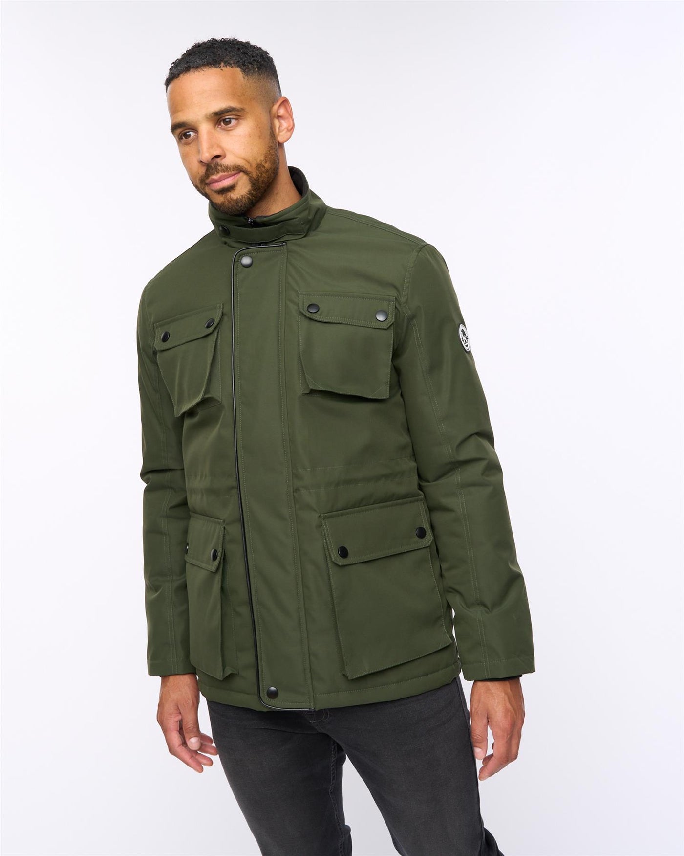 Mens  Andarsen Funnel Neck Jacket Olive