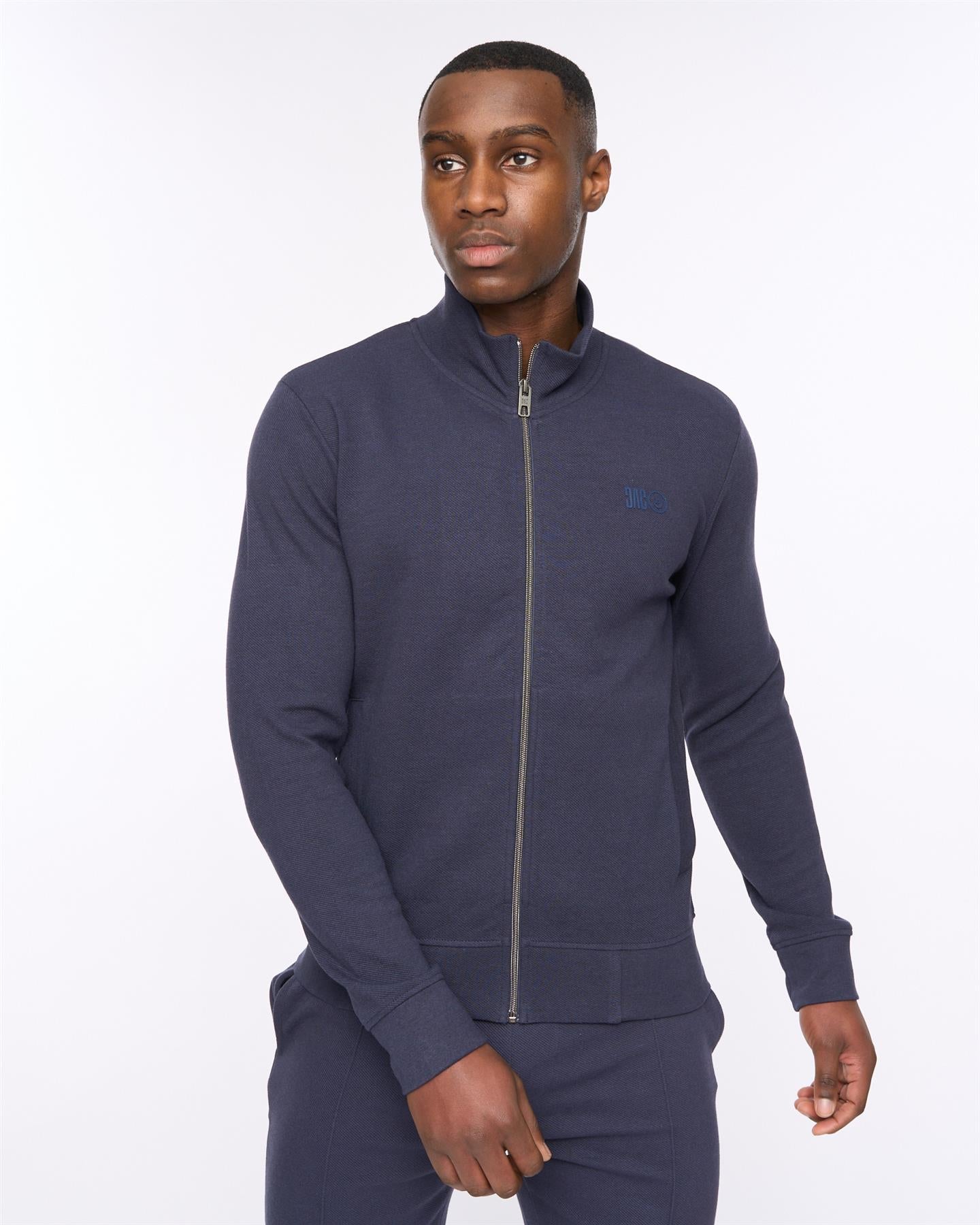 Mens Hannings Zip Thru & Joggers Set Dark Navy