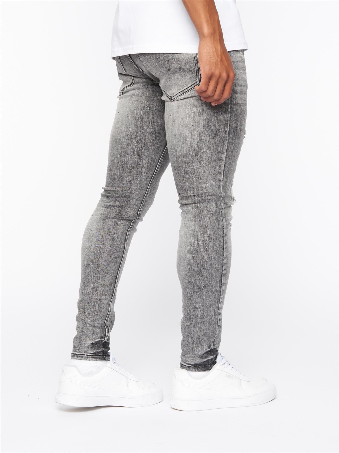 Stalham 2.0 Grey Wash Superslim Denim Jean Grey Wash