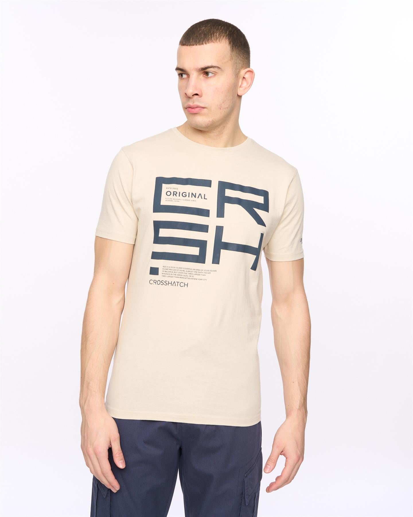 Mens Squarebox T-Shirt Light Stone