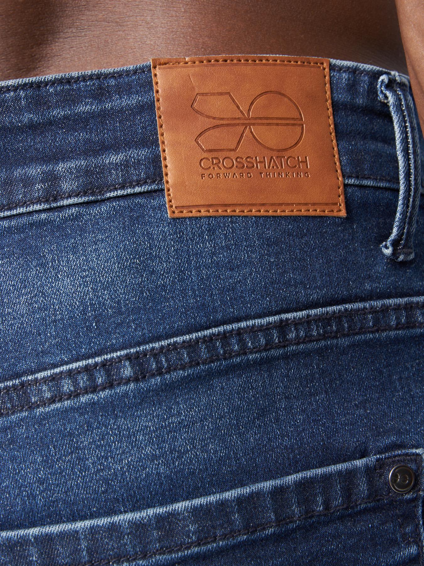 Crosshatch Mens Svelte Stretch Jeans Dark Wash