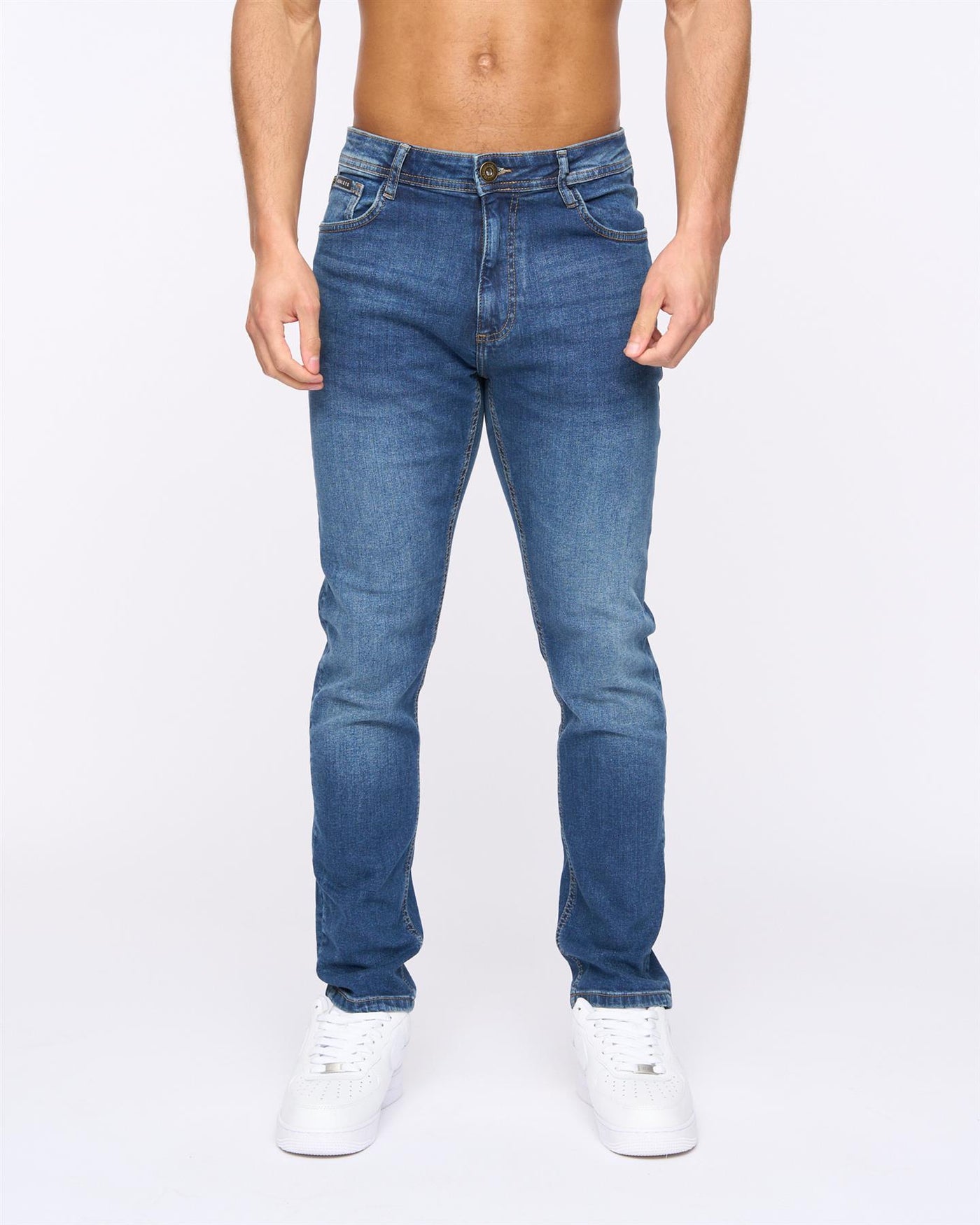 Mens Craze Comfort Fit Jeans Stone Wash