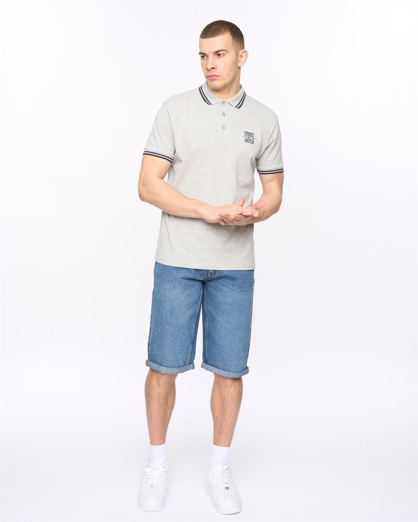 Mens Changra Polo Grey Marl