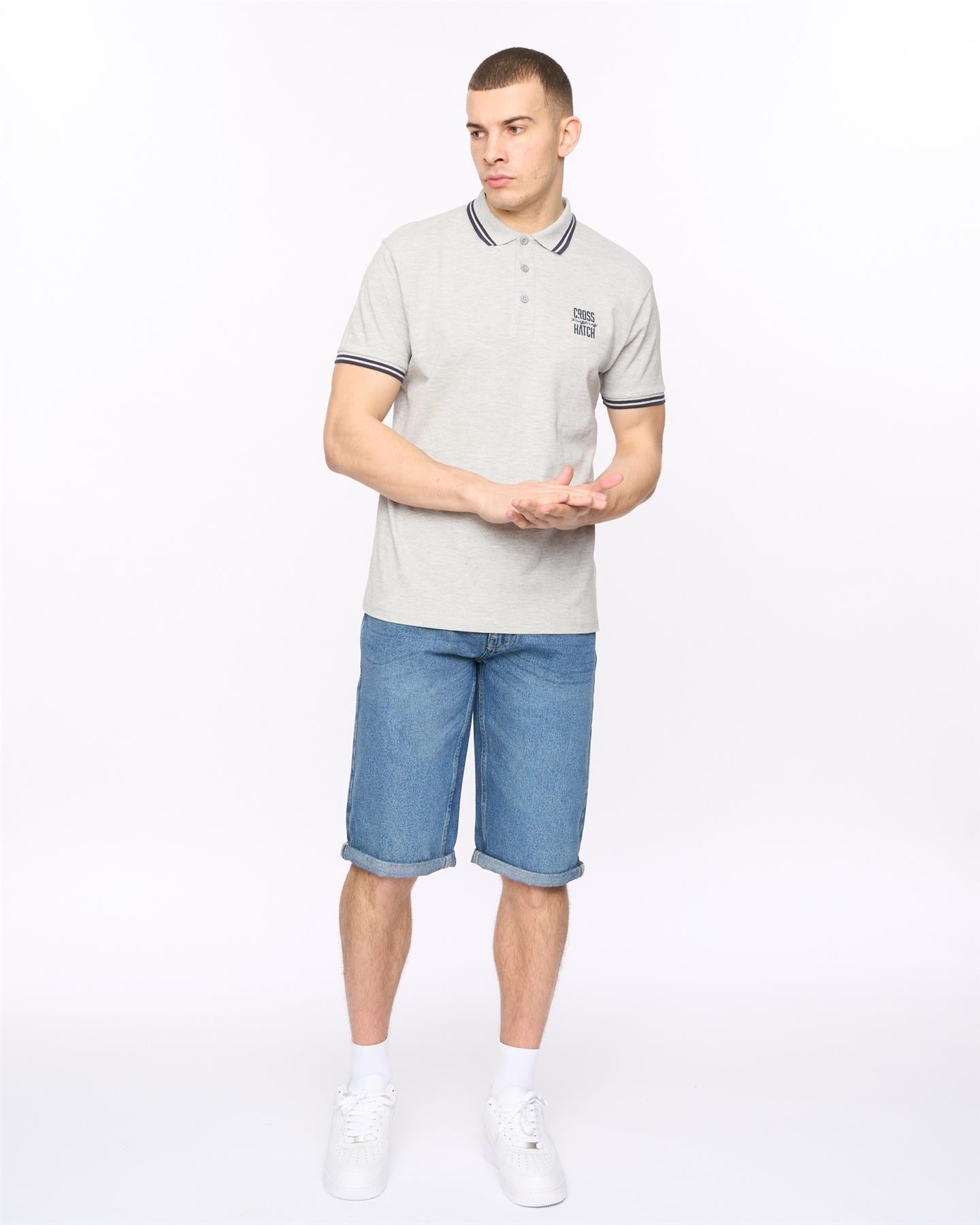 Mens Changra Polo Grey Marl