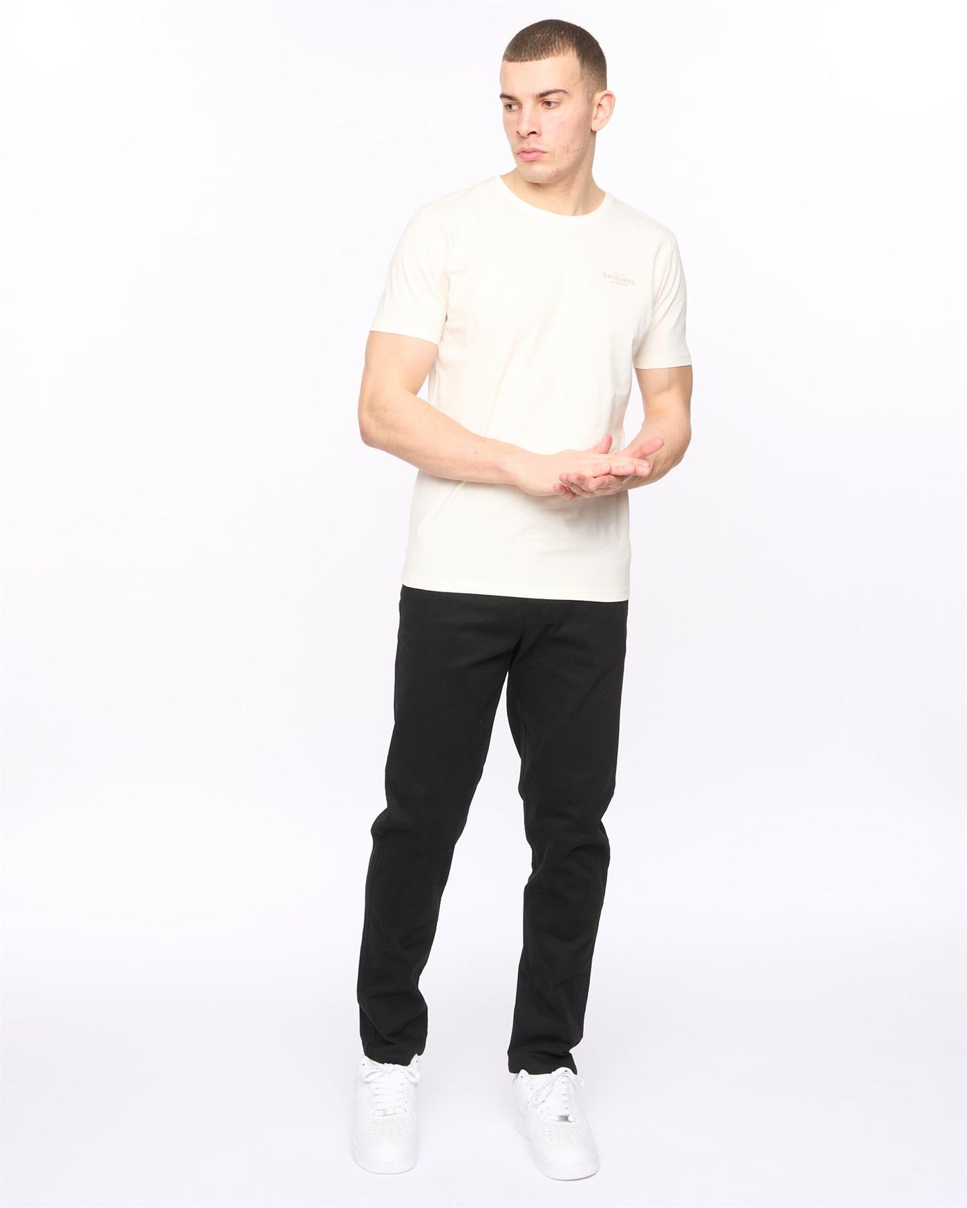 Crosshatch Mens Roysden Chinos Black