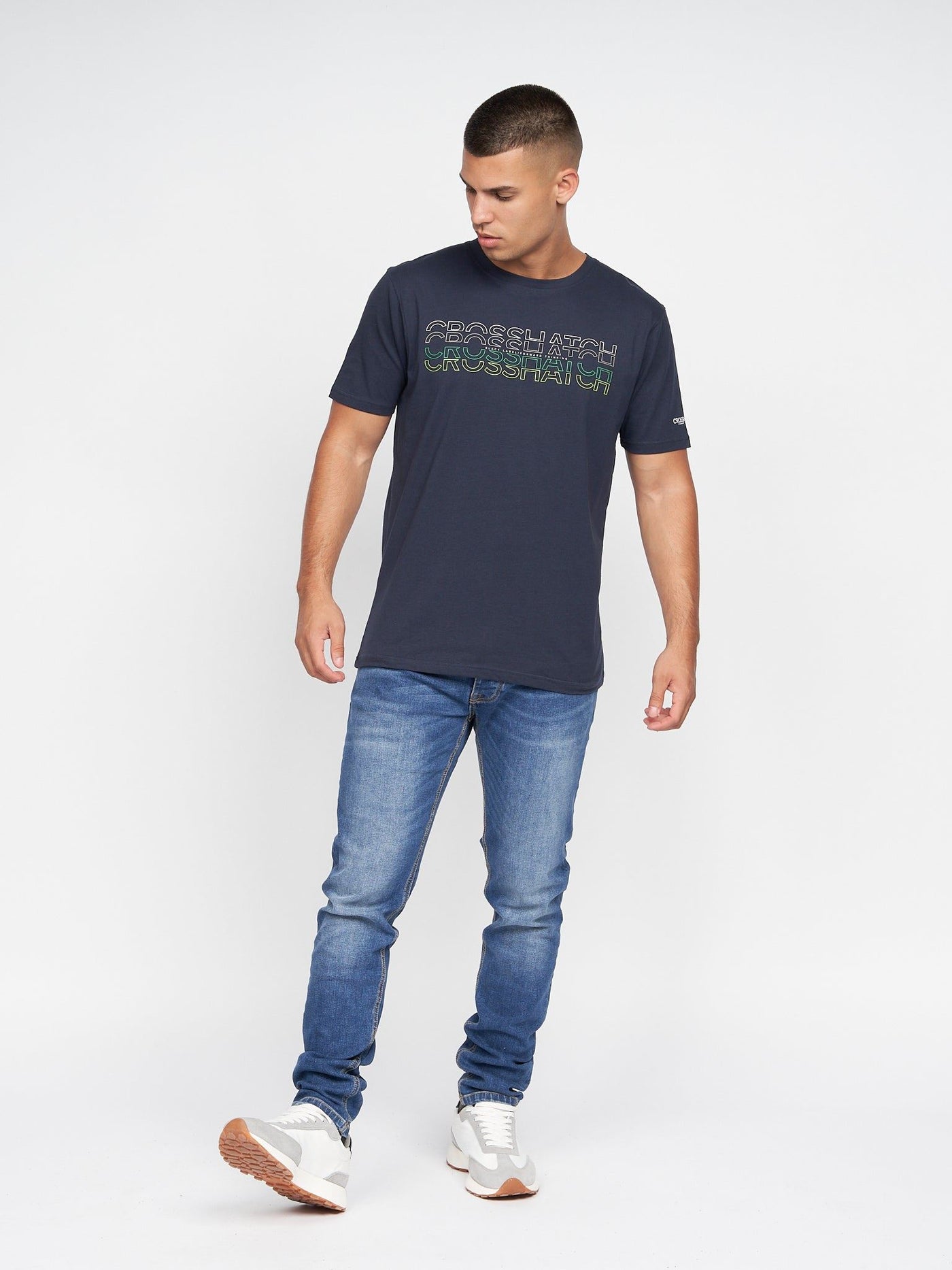 Cramtar T-Shirt 2pk Navy/Grey Marl