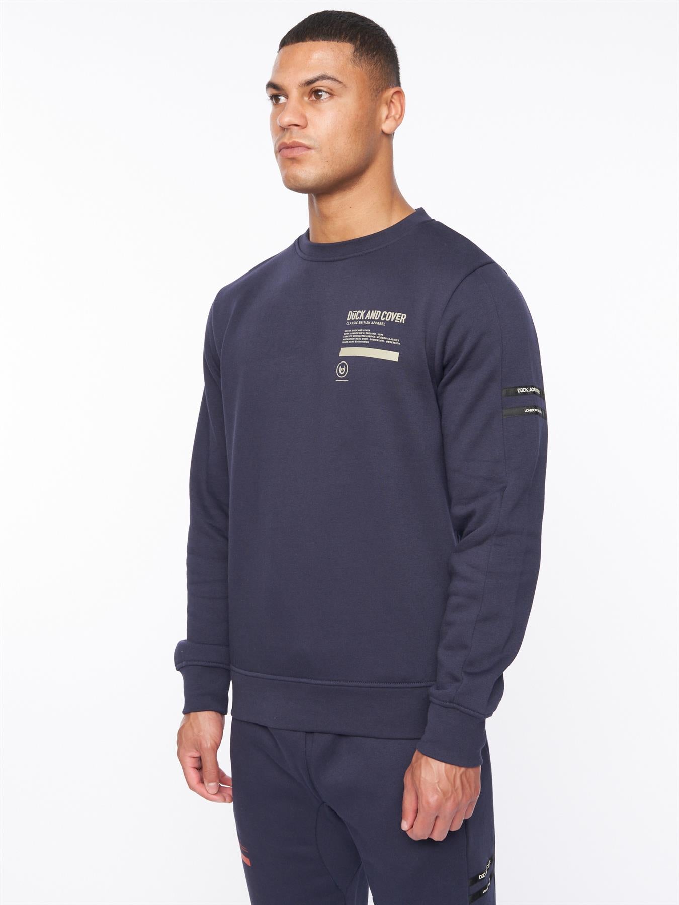Mens Jennerkins Crew Sweat Navy