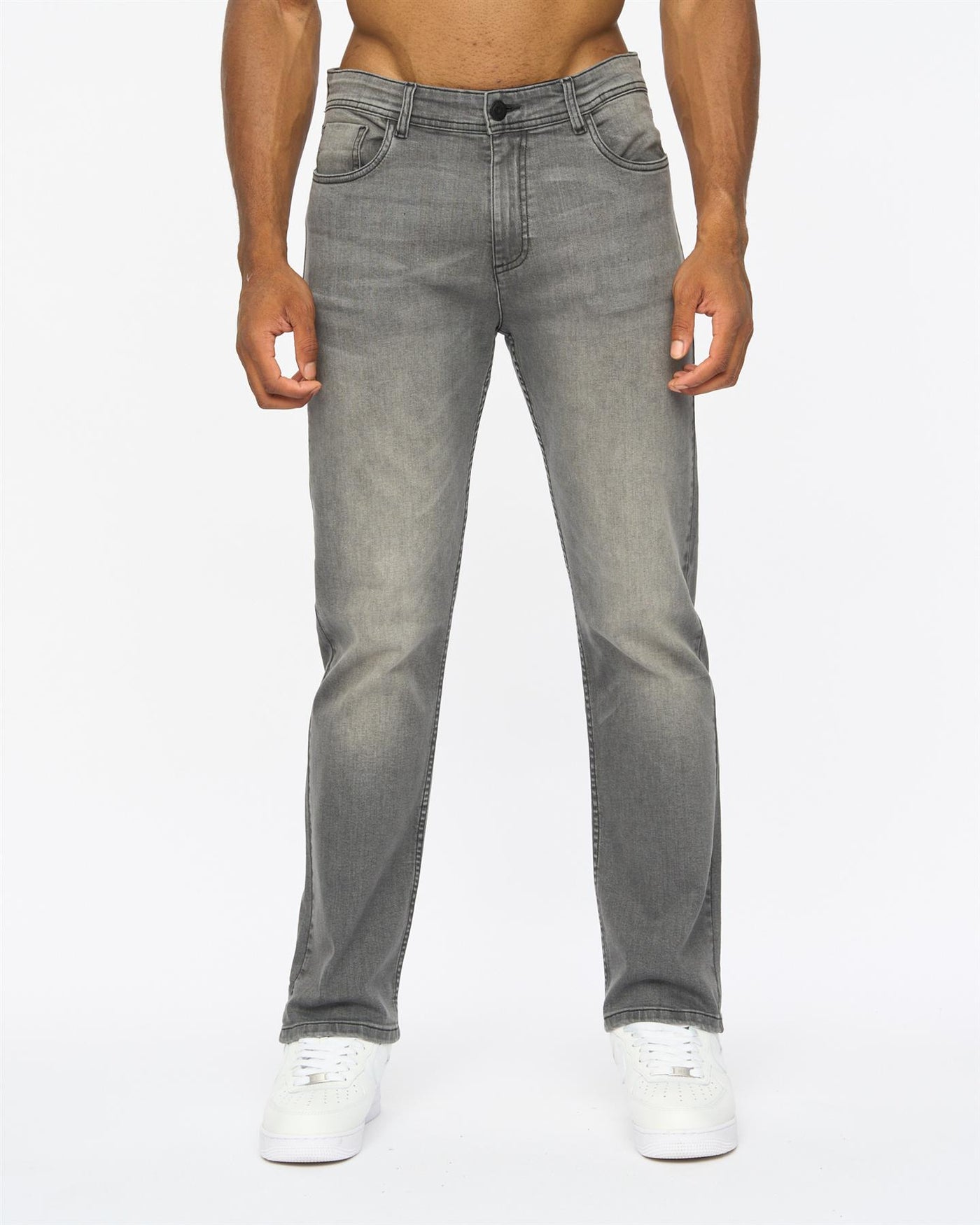 Mens Janstar Straight Leg Jeans Grey