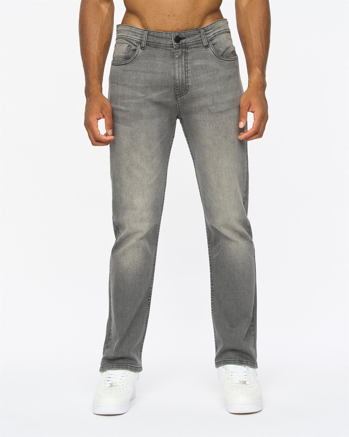 Mens Janstar Straight Leg Jeans Grey