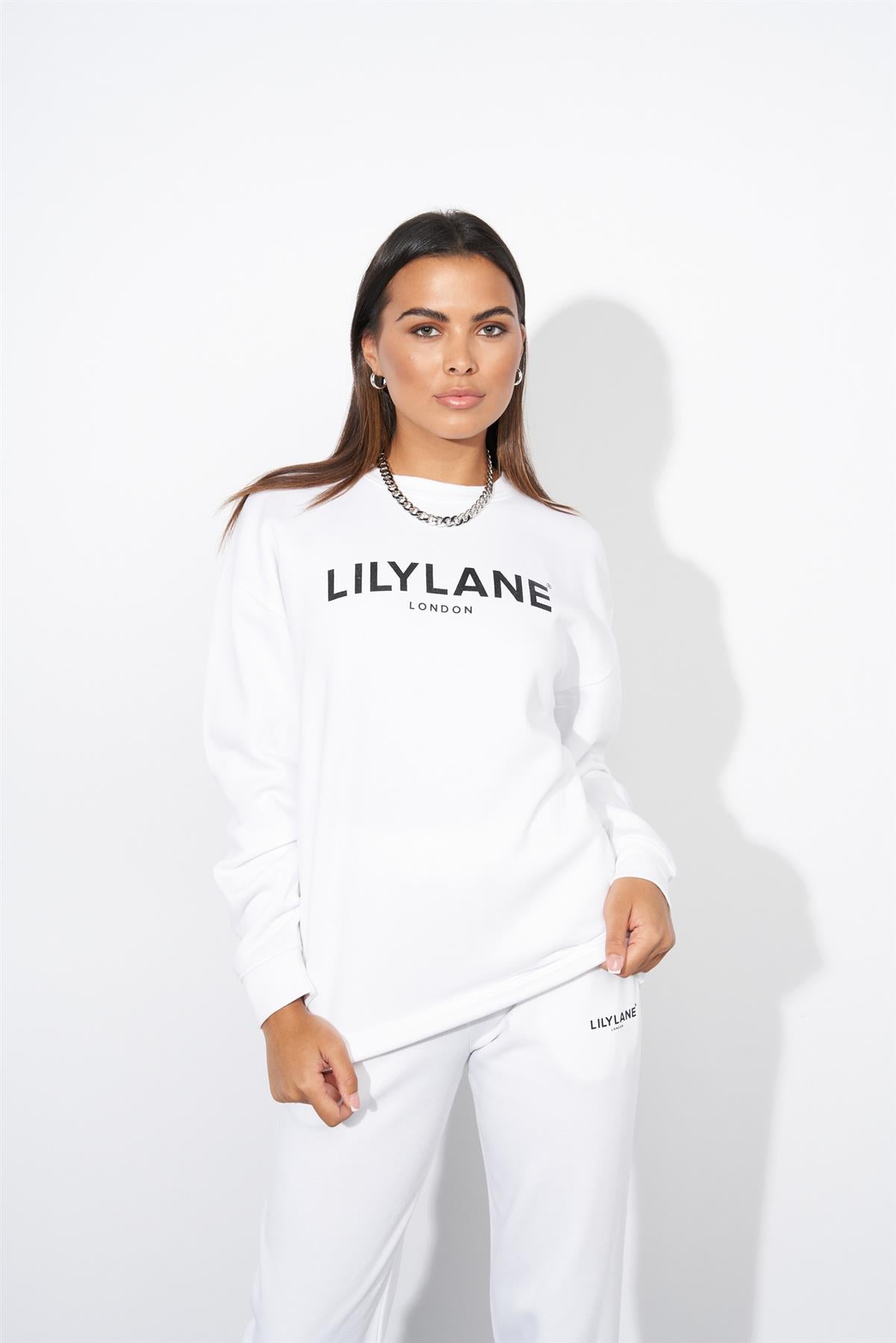 Ladies Lily Lane Valeria Crew White
