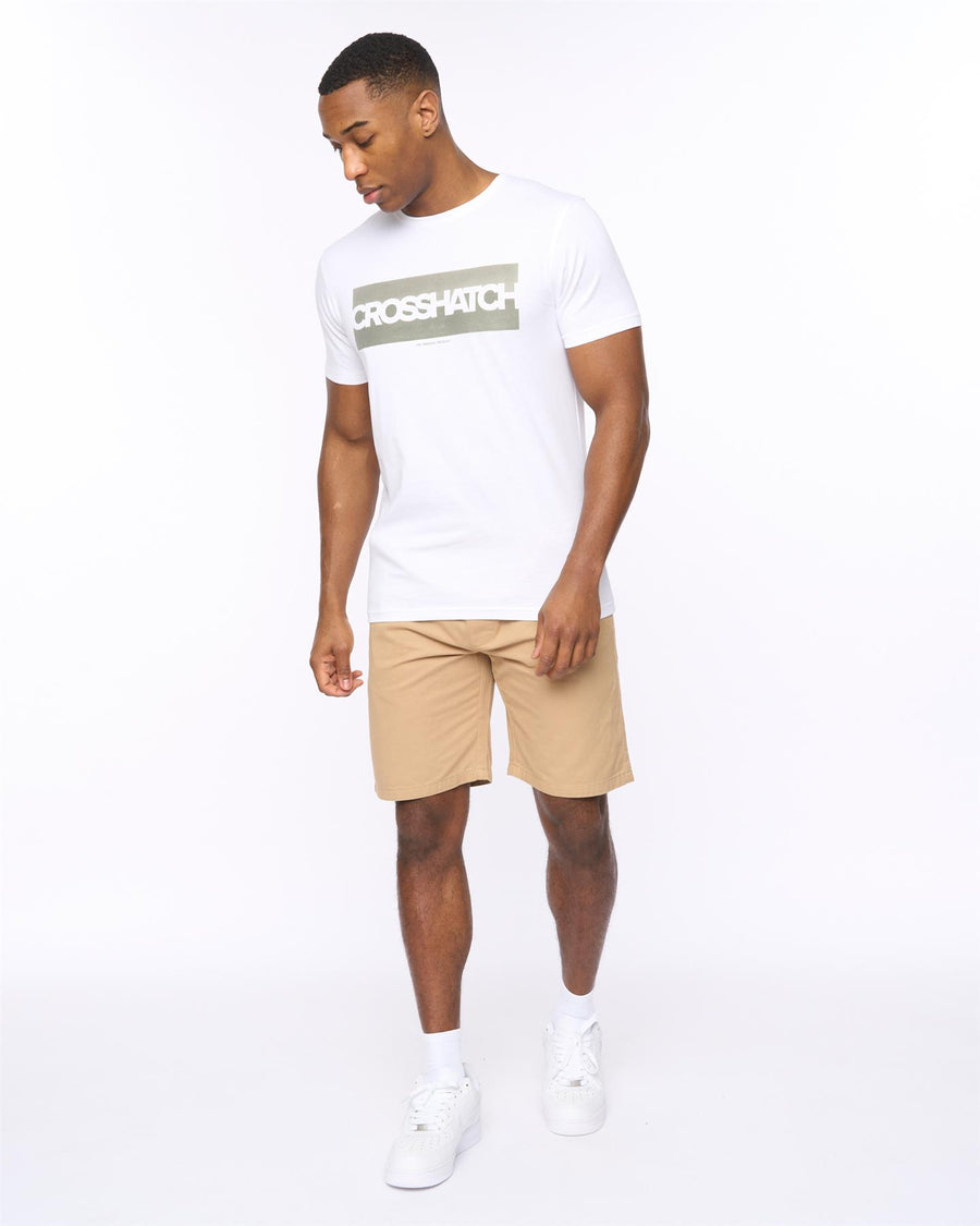 Mens Blansmoore Elastic Waist Shorts Stone