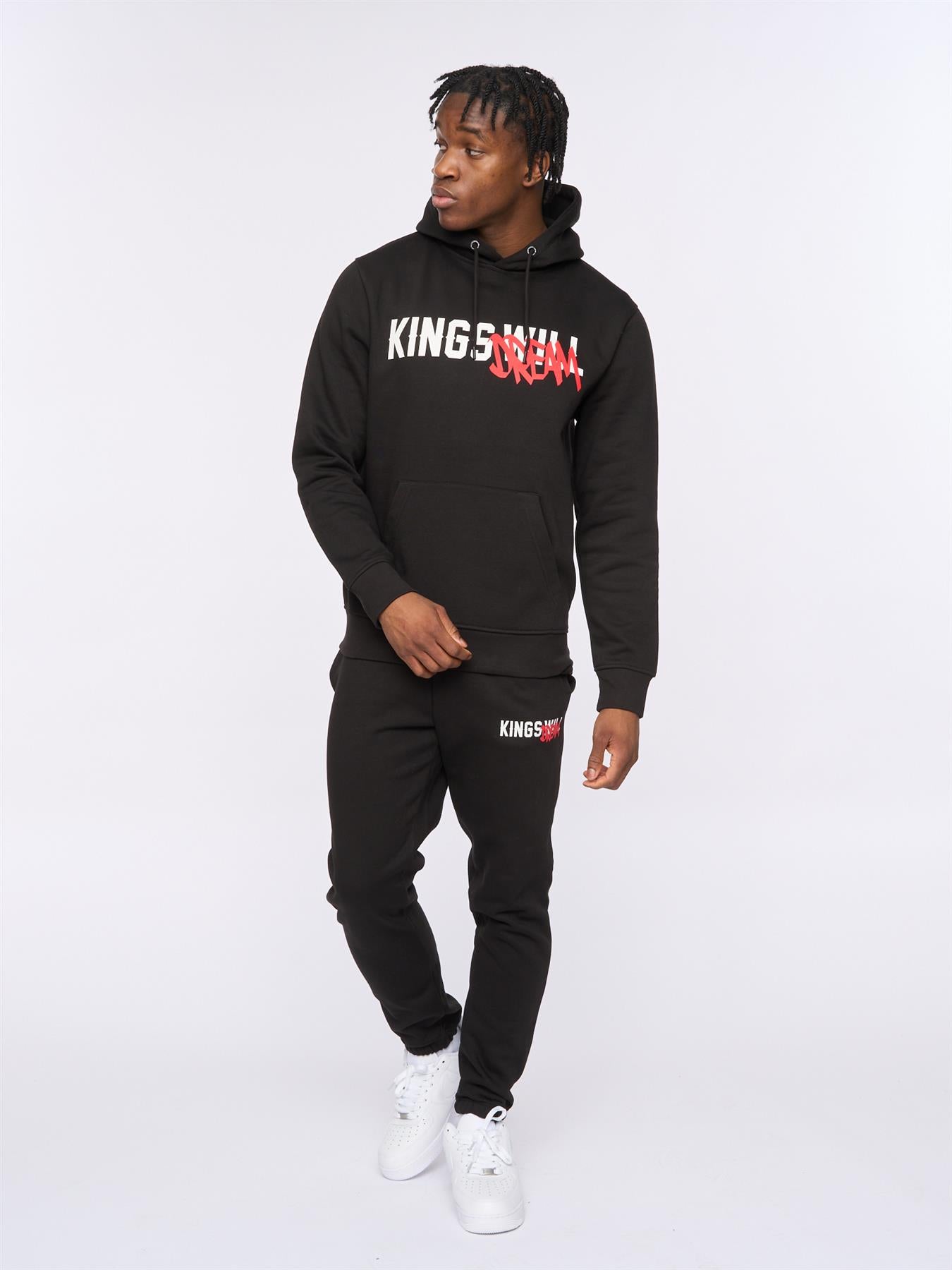 Mens Tagged Joggers Black