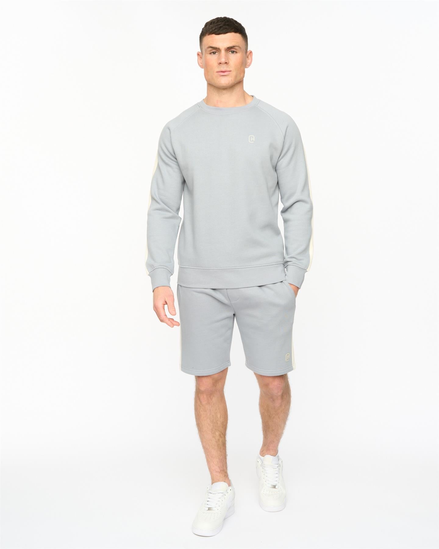 Mens Cresswill Crew Sweat Steel Blue