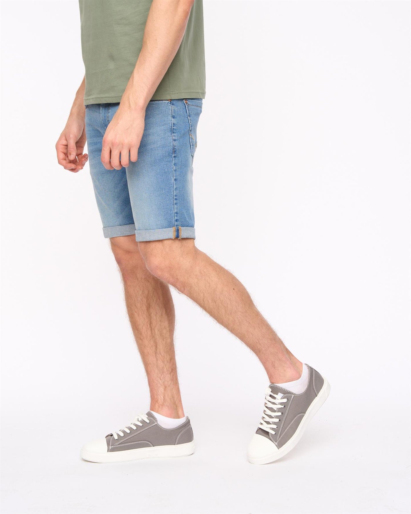Mens Zeki Shorts Light Wash