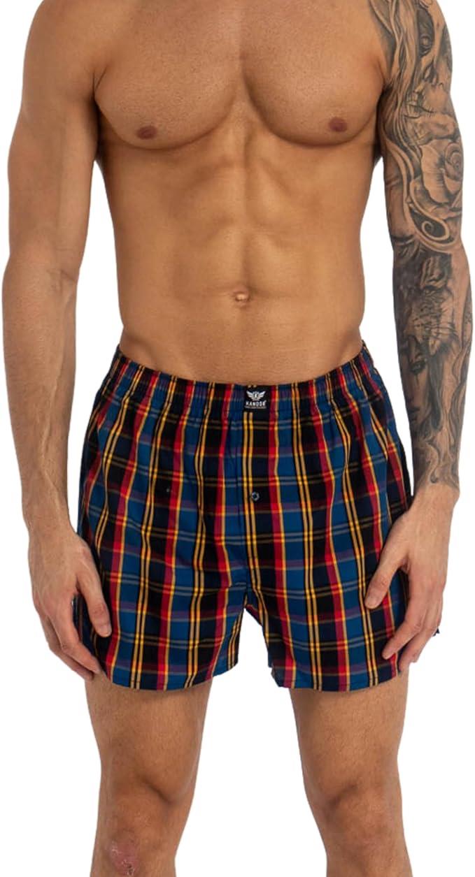 Men's Hexster Woven Boxers 6pk Blues