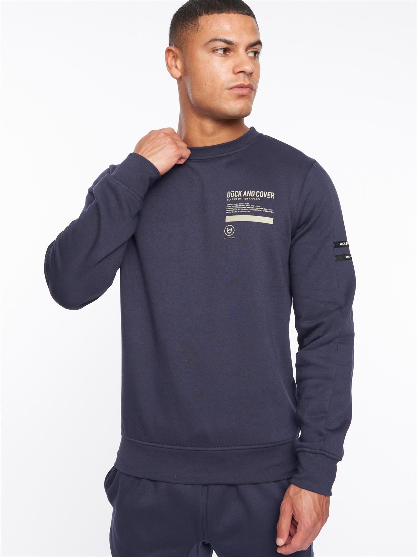 Mens Jennerkins Crew Sweat Navy