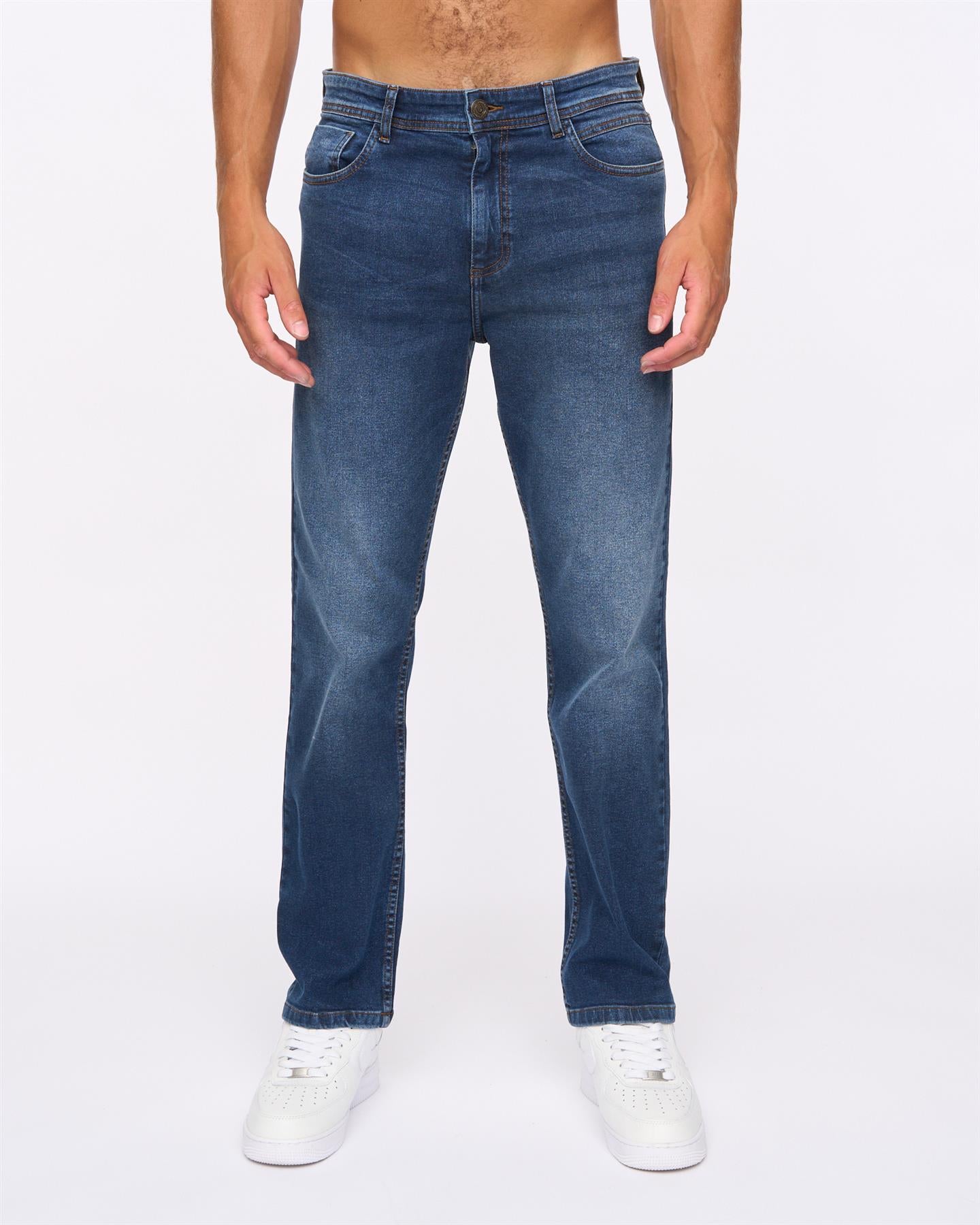 Mens Hydras Straight Leg Jeans Dark Wash