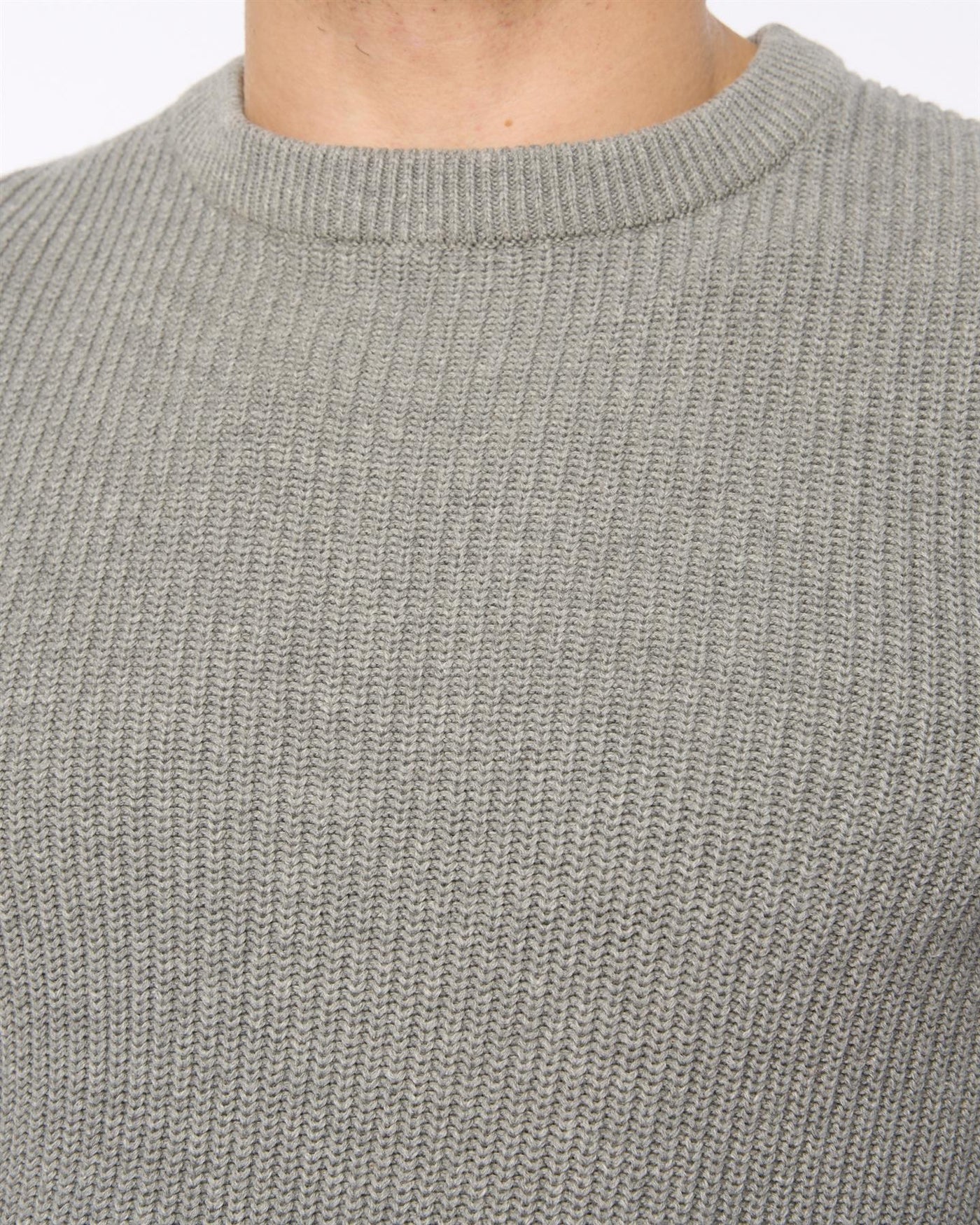 Mens Jampster Crew Knit Grey