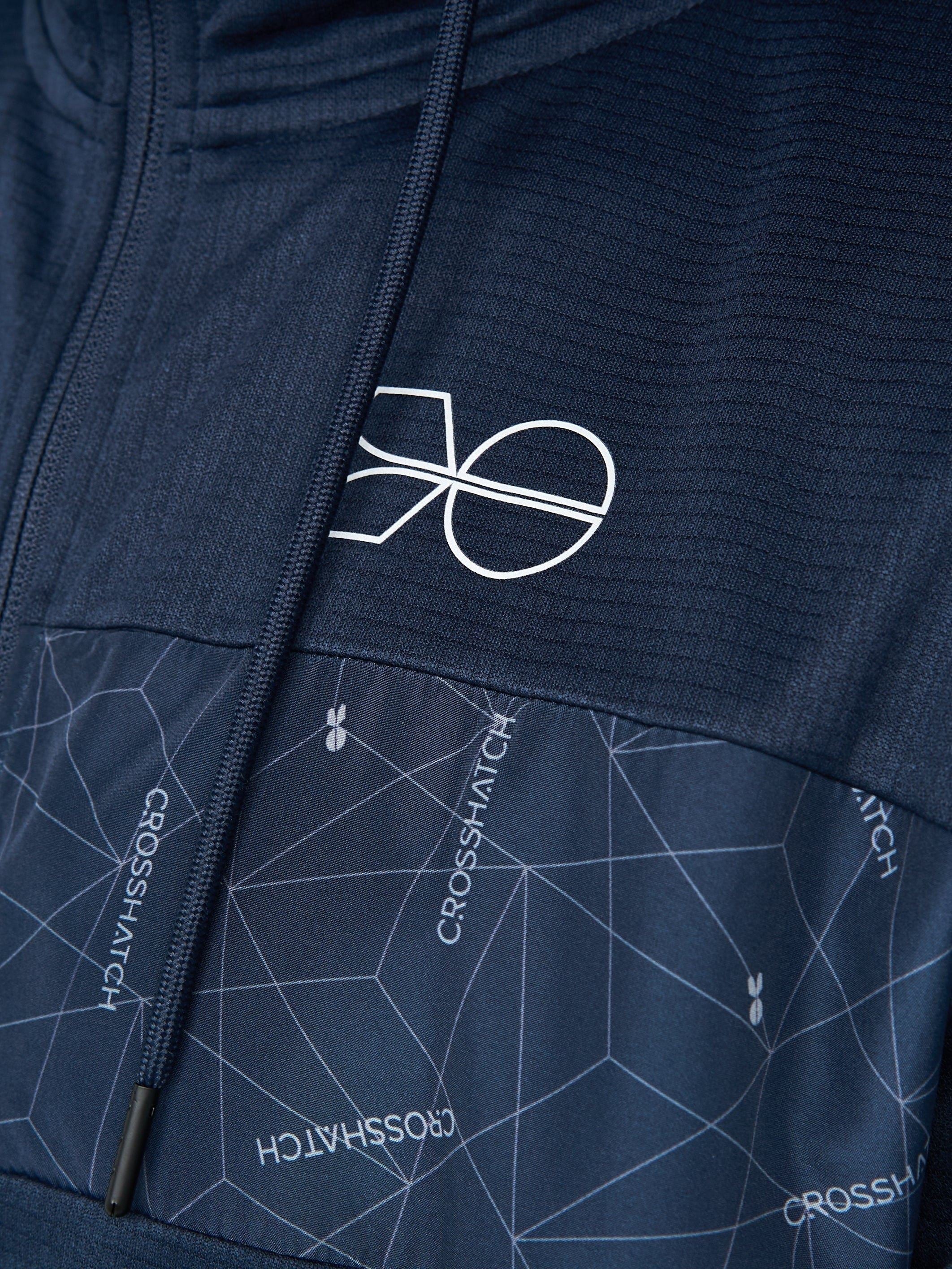 Mens Pyramid Zip Thru Tracktop Navy