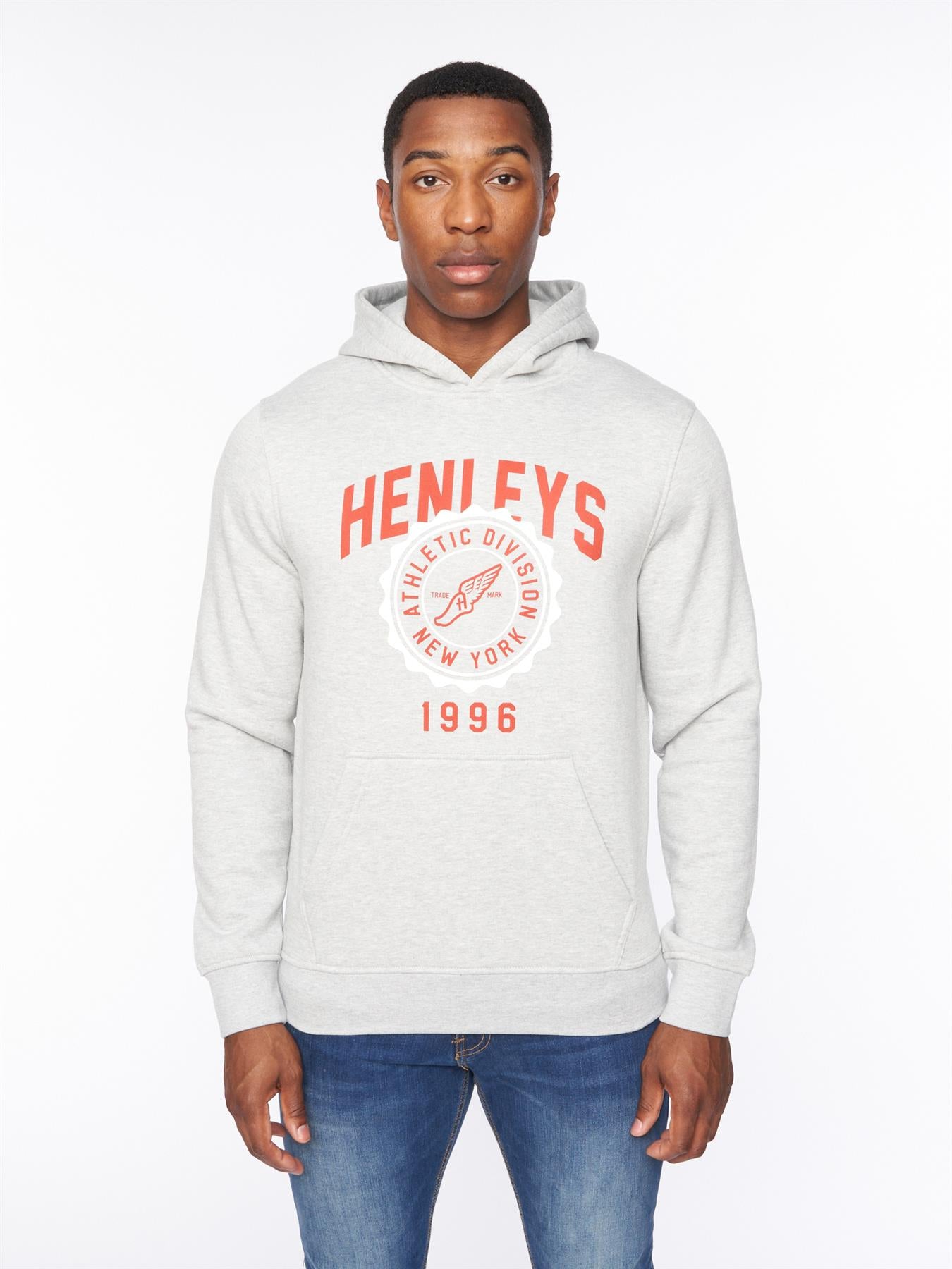 Mens Tipton Hoodie Grey Marl