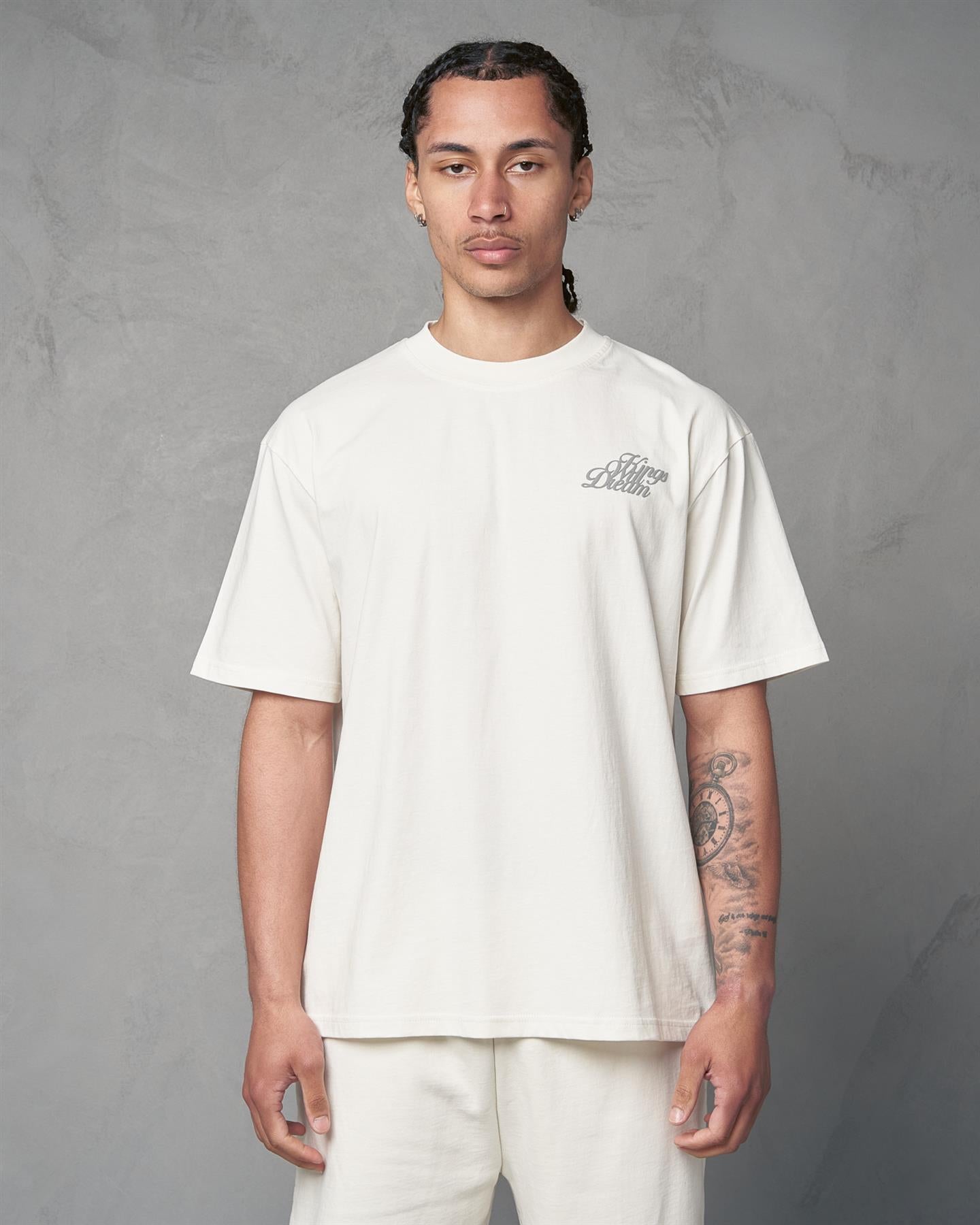 Mens Studio Scripted T-Shirt Off White