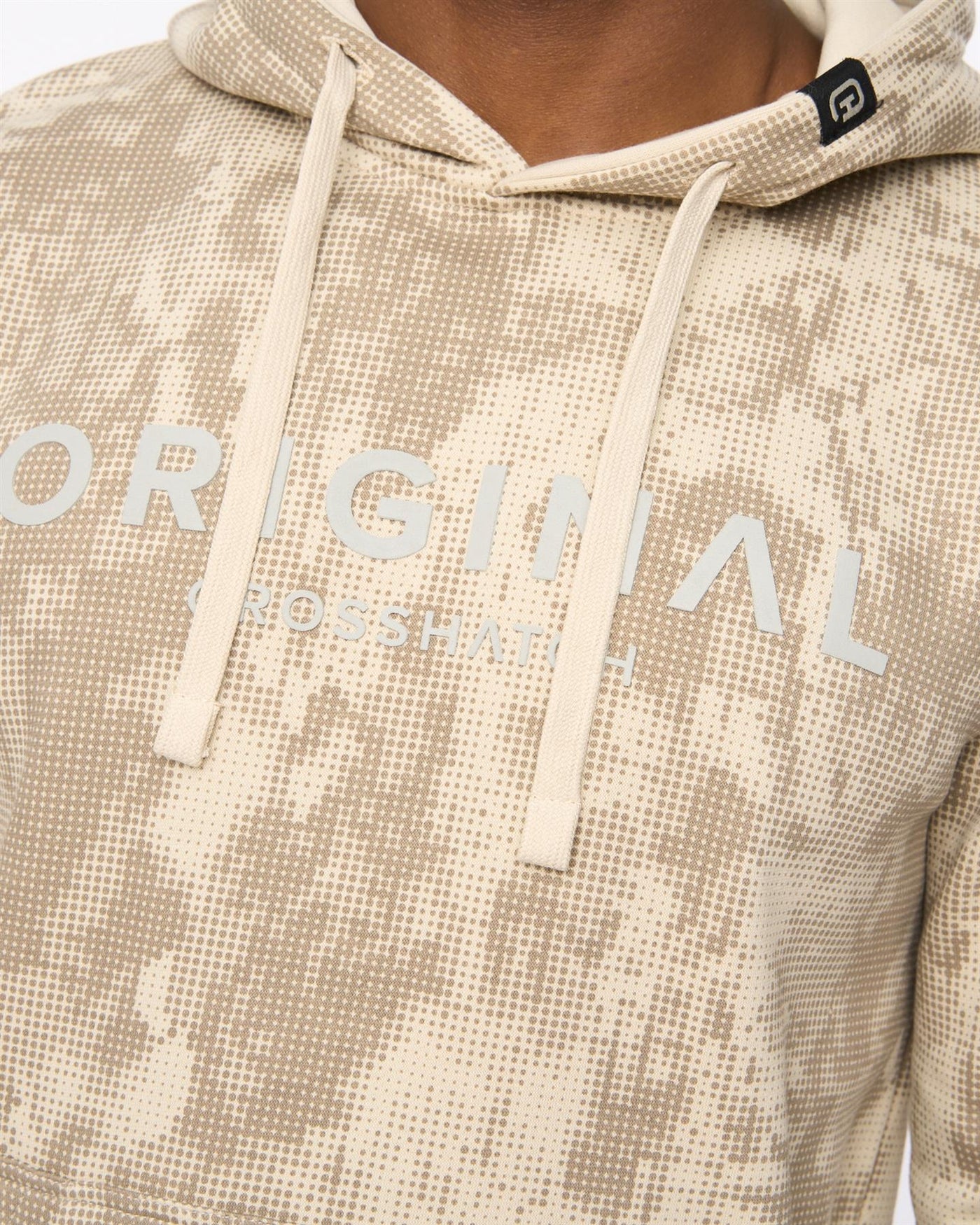Mens Bardon Camo Hoodie Light Stone
