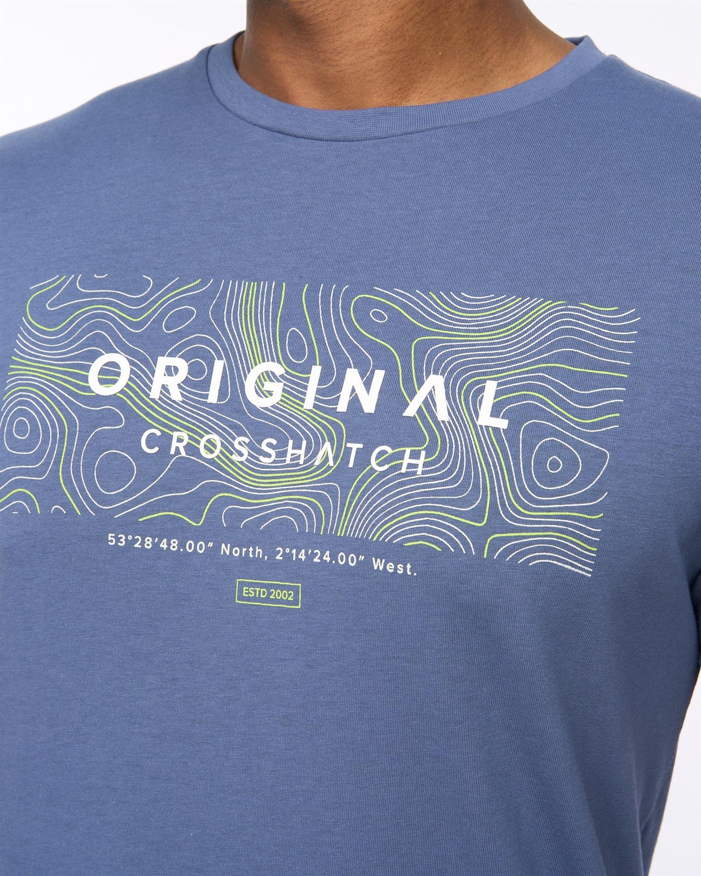 Mens Mappedout T-Shirt Denim Blue
