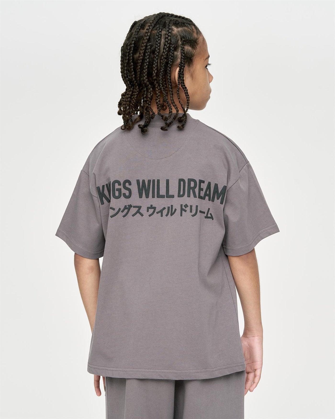 Kids Boys Studio Duo Line T-Shirt Grey