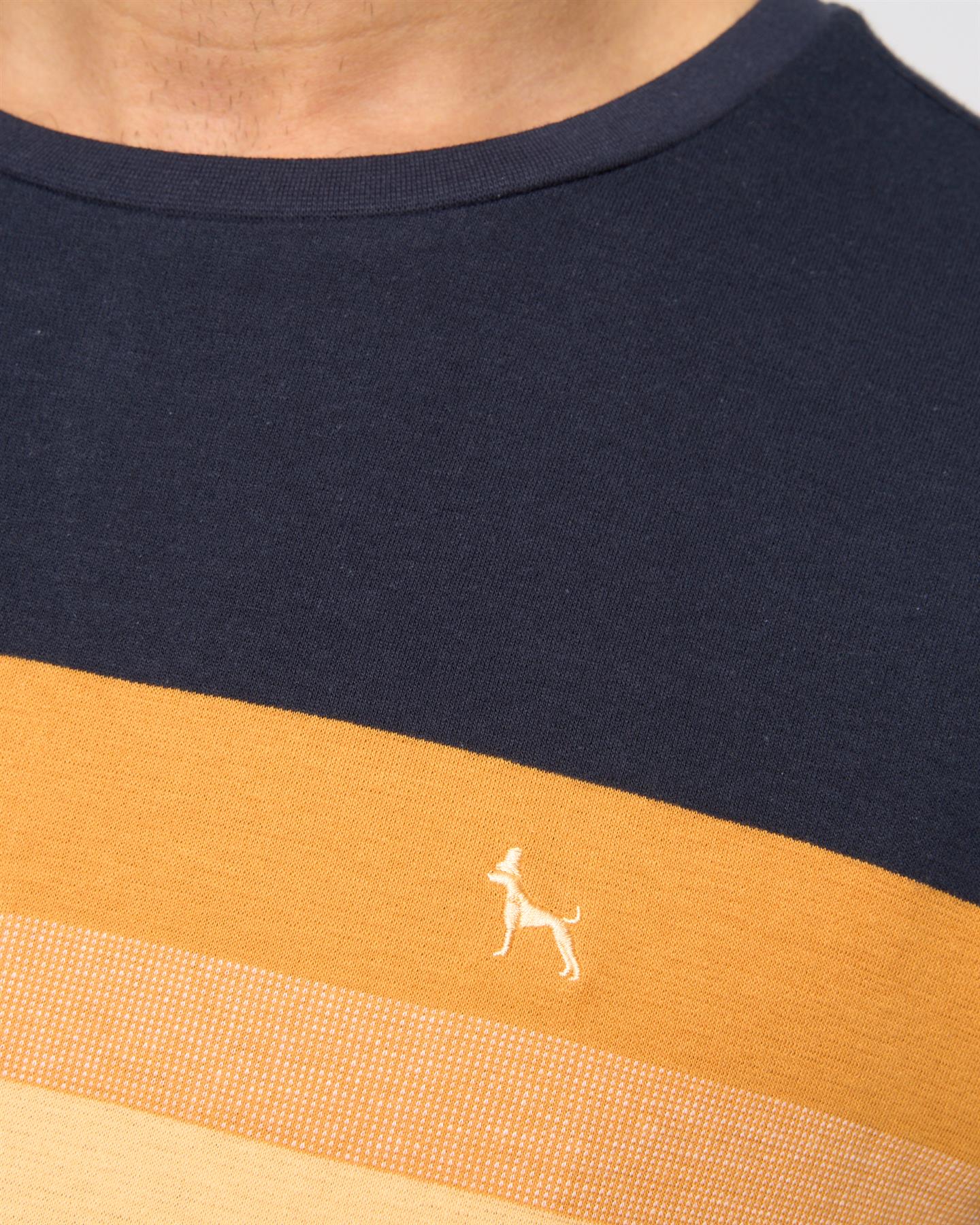 Mens Kemble T-Shirt Navy/Orange
