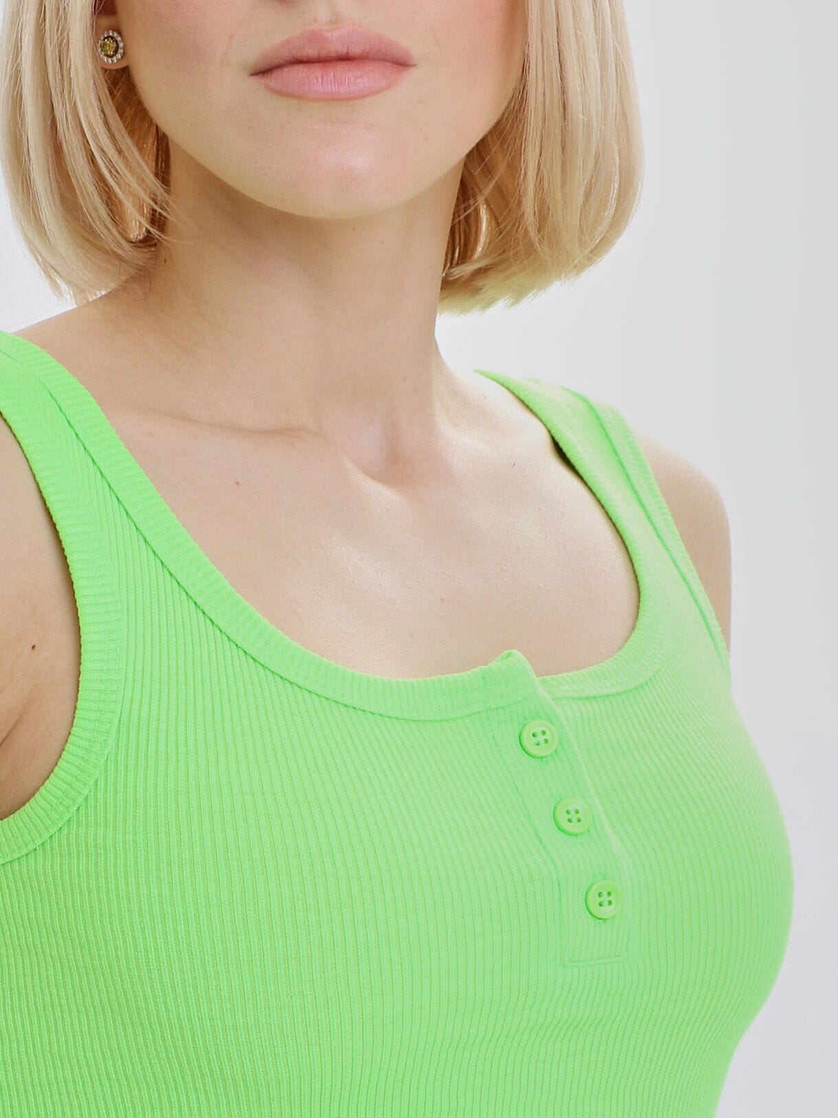 Womens Mercan Crop Vest Neon Green