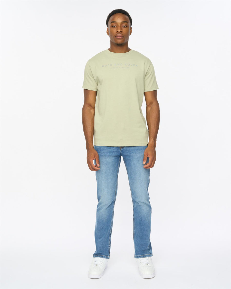 Mens Janstar Straight Leg Jeans Stone Wash