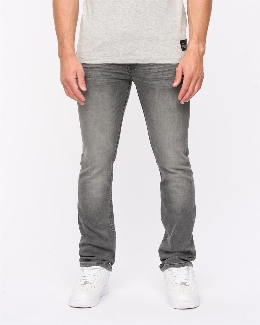 Mens Svelte Slim Fit Stretch Jeans Grey Wash