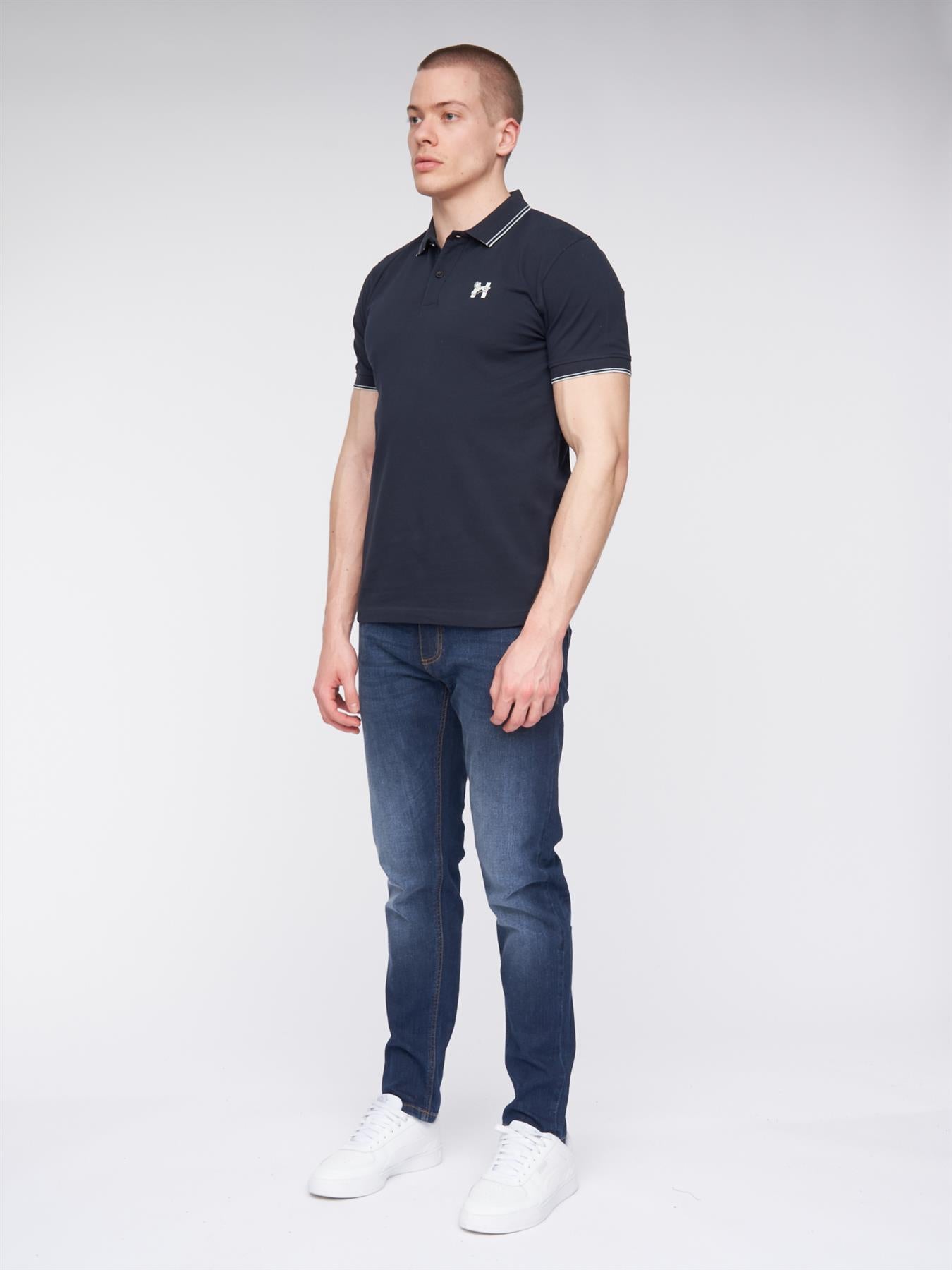 Mens Henflare Polo Navy