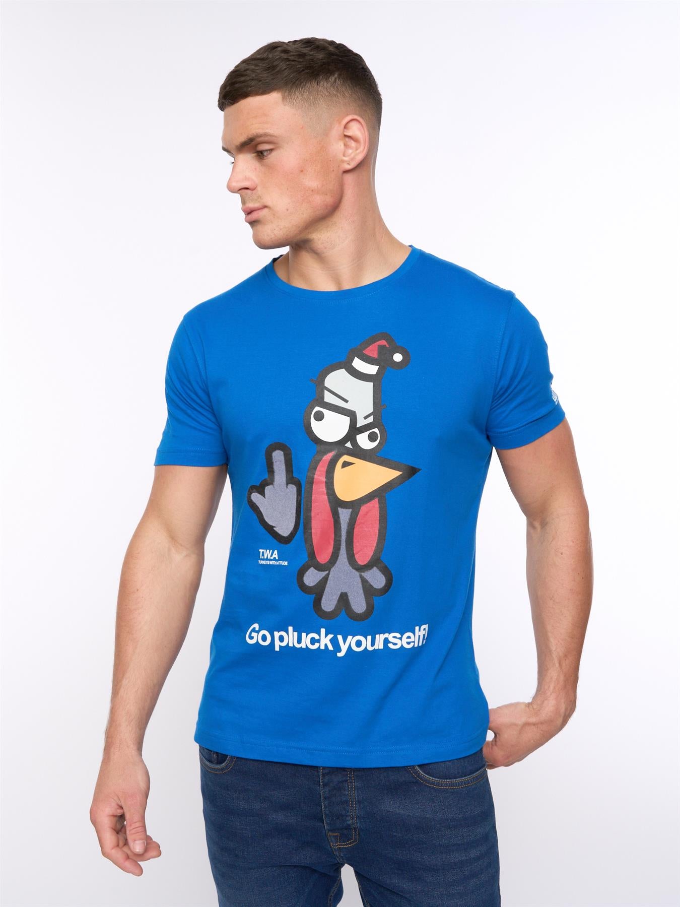 Men's Bad Turkey Xmas T-Shirt Deep Azure
