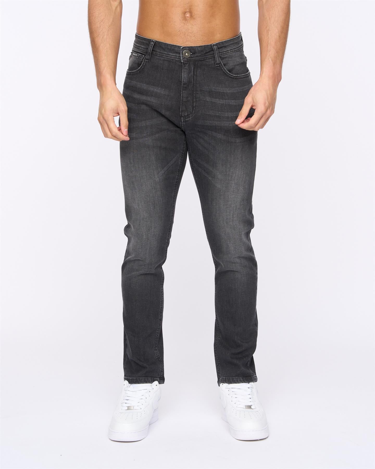 Mens Craze Comfort Fit Jeans Charcoal