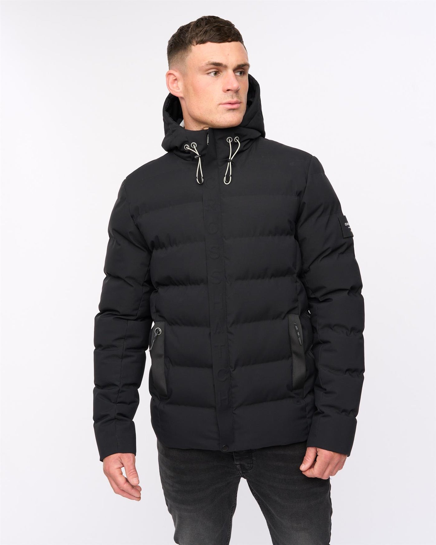 Mens Kampleys Embossed Jacket Black