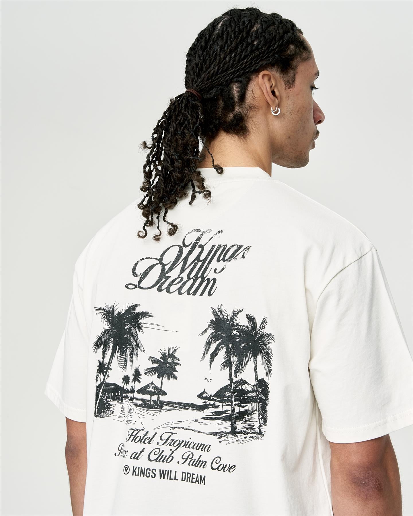 Mens Studio Hotel Tropicana T-Shirt Off White